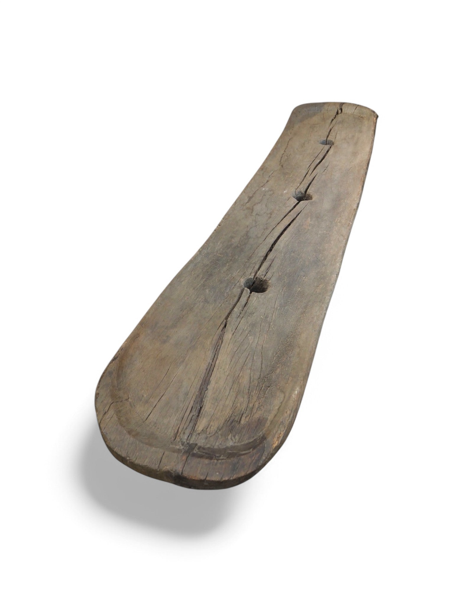 Extravagant Giant Antique Indian Wooden Rice Grinder 1920s