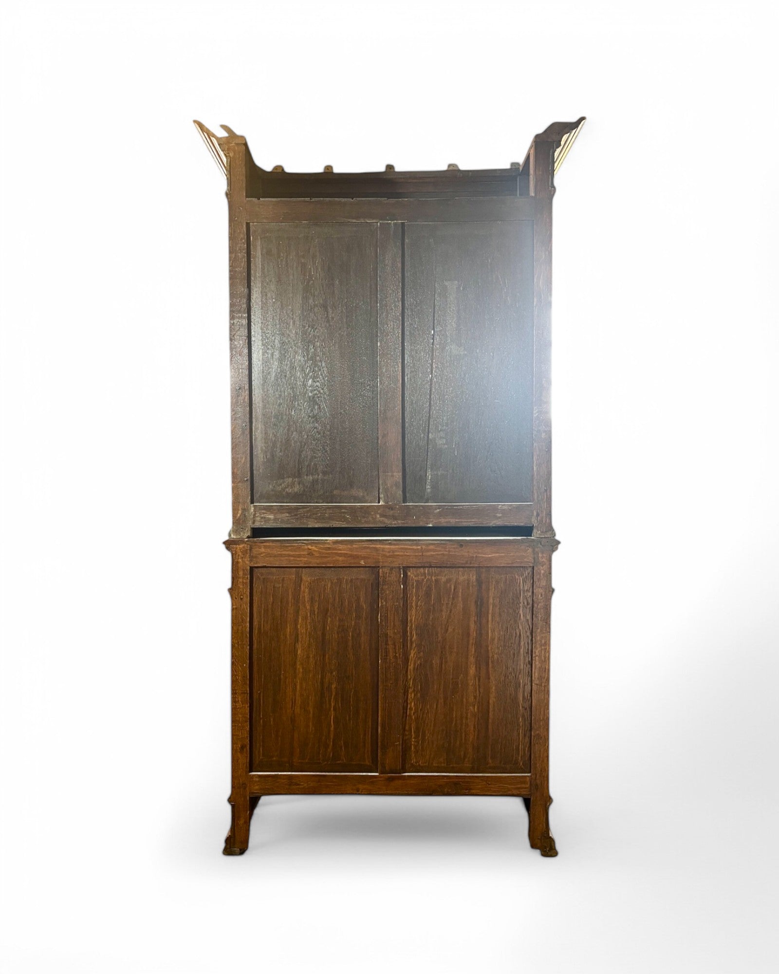Black Forest German Antique Carved Book Case Cabinet