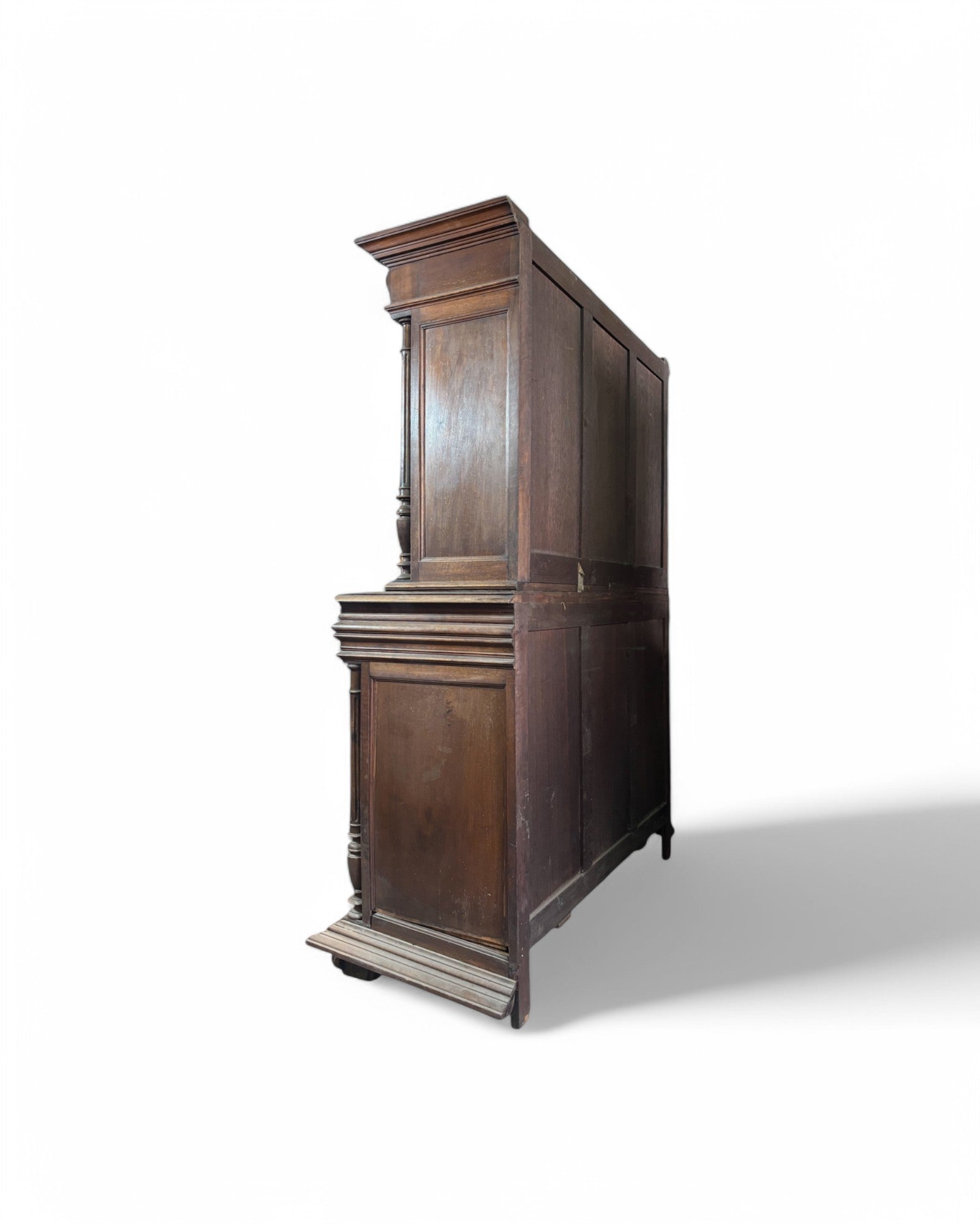 Antique French Floral Henri II Walnut Dresser/Cabinet