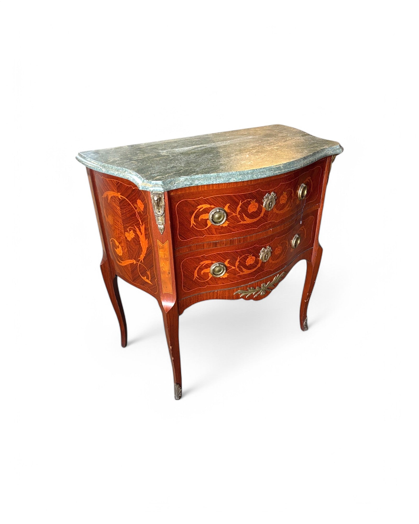 Deep Emerald Chest Louis XV French Commode