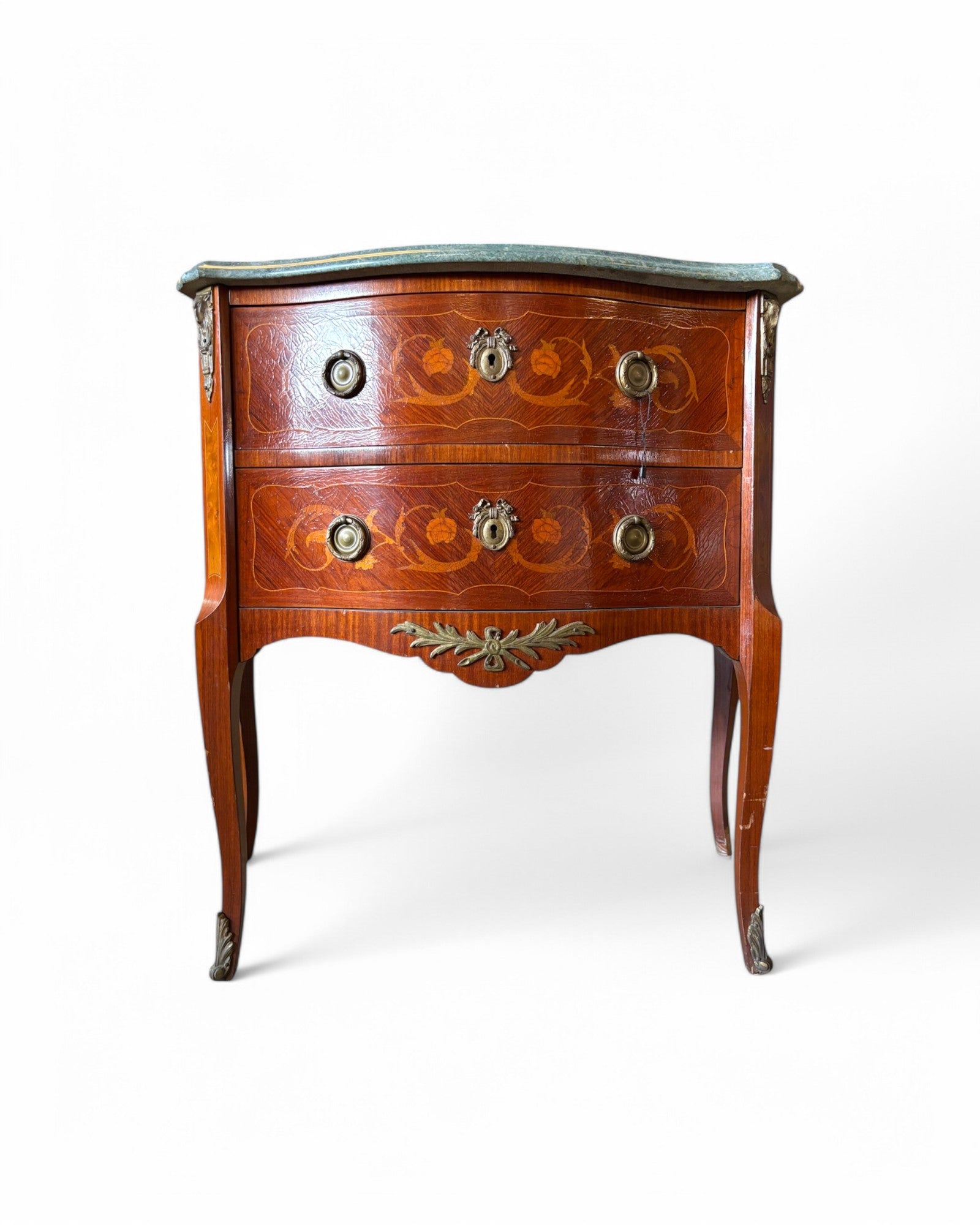 Deep Emerald Chest Louis XV French Commode
