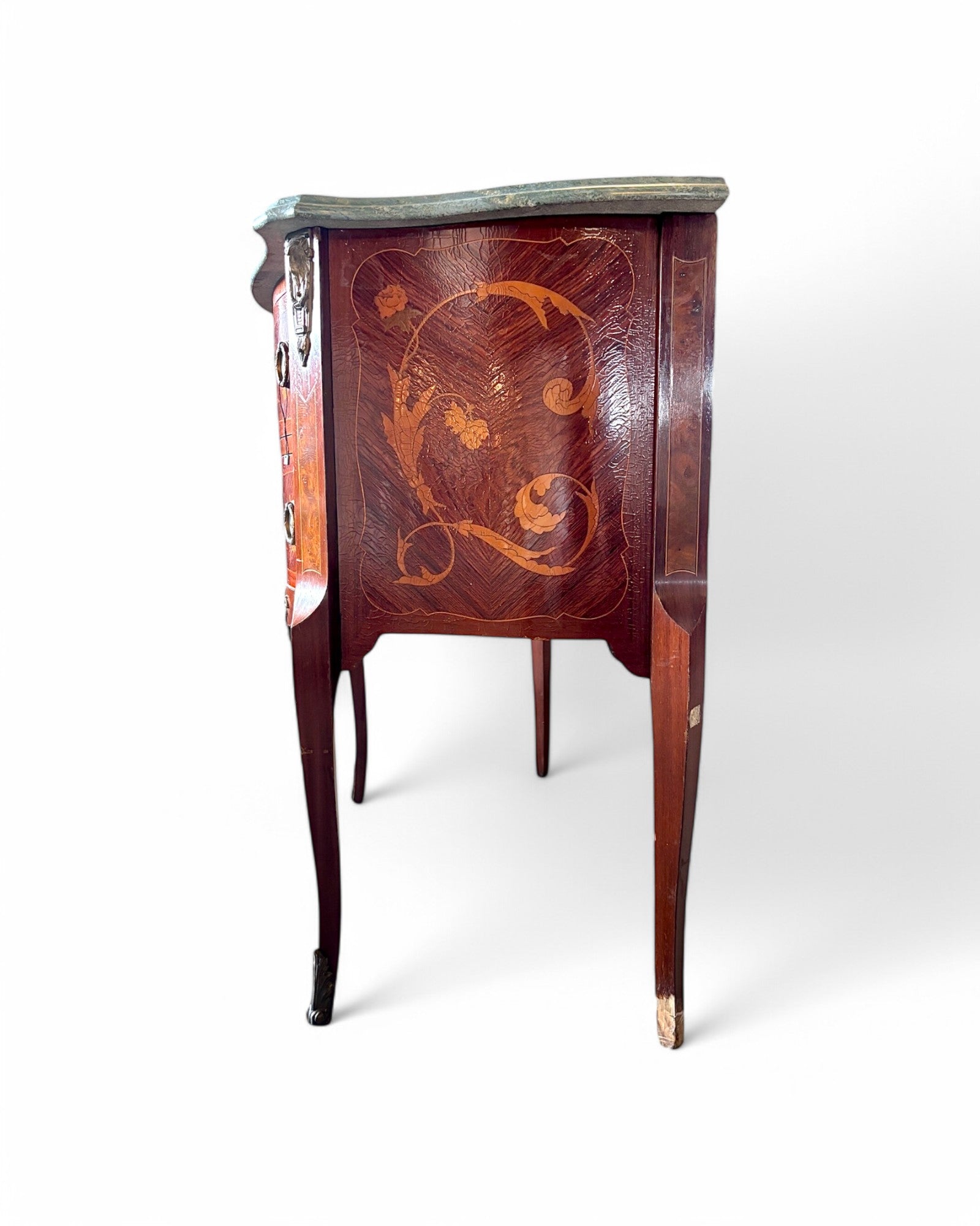 Deep Emerald Chest Louis XV French Commode