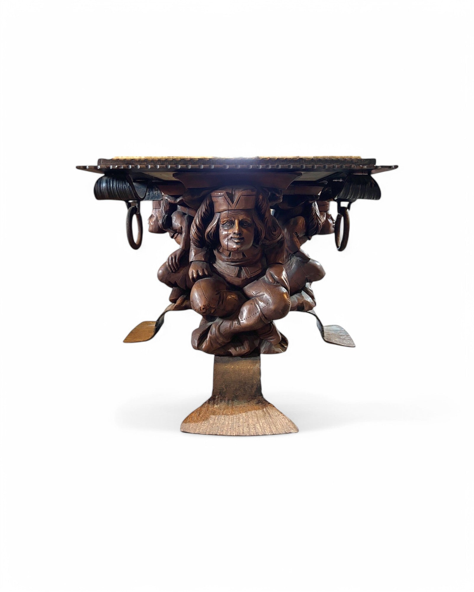 Jean-Maurice Rothschild Coffee Table, Circa 1950, Pine Marble Top