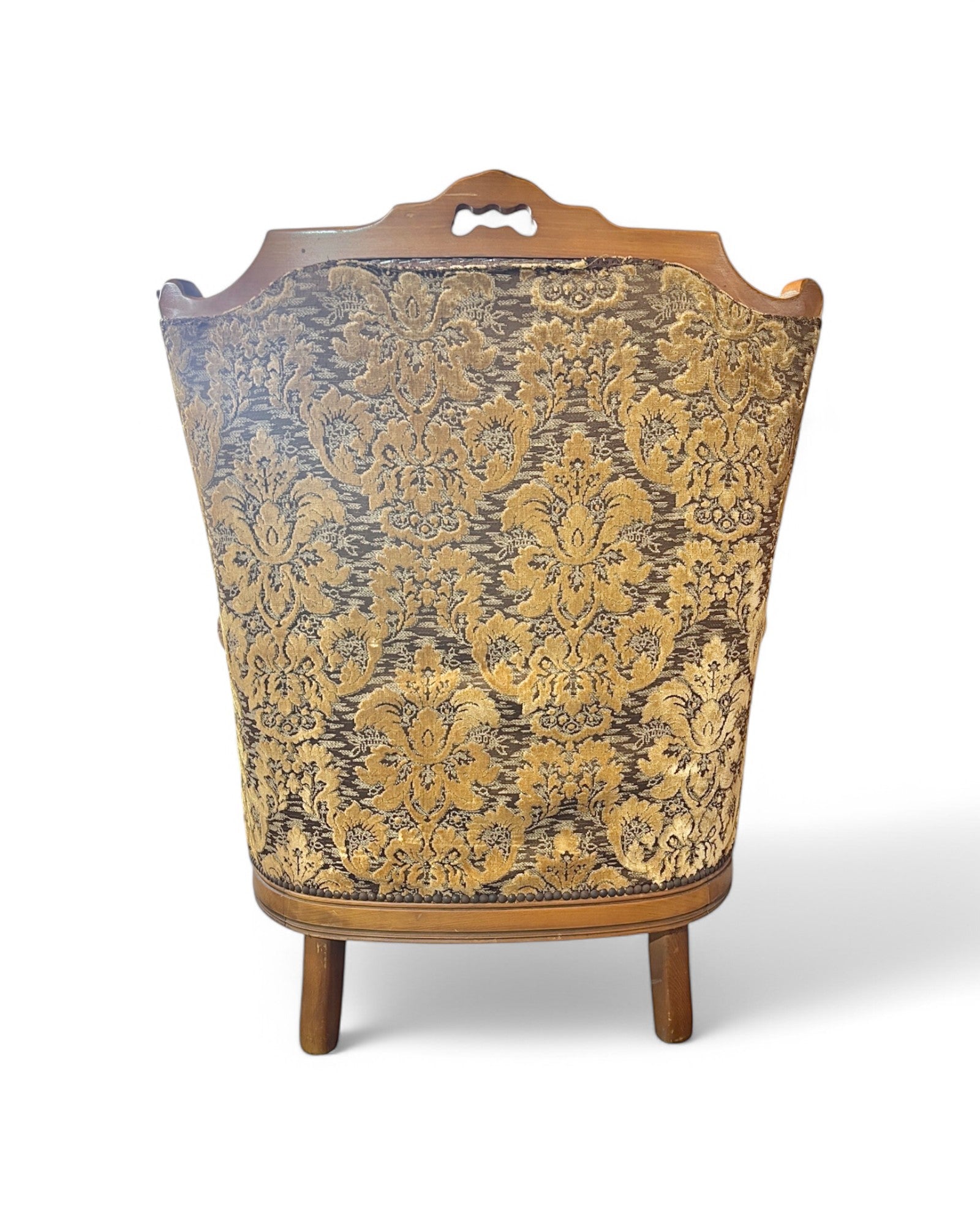 French Carved Walnut Three Seater Sofa & Two Matching Armchairs - Set of 3