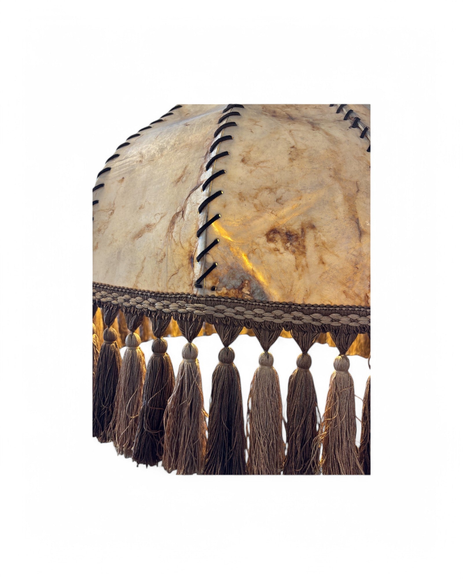 Vintage Lampshade feat. Hammered Brass