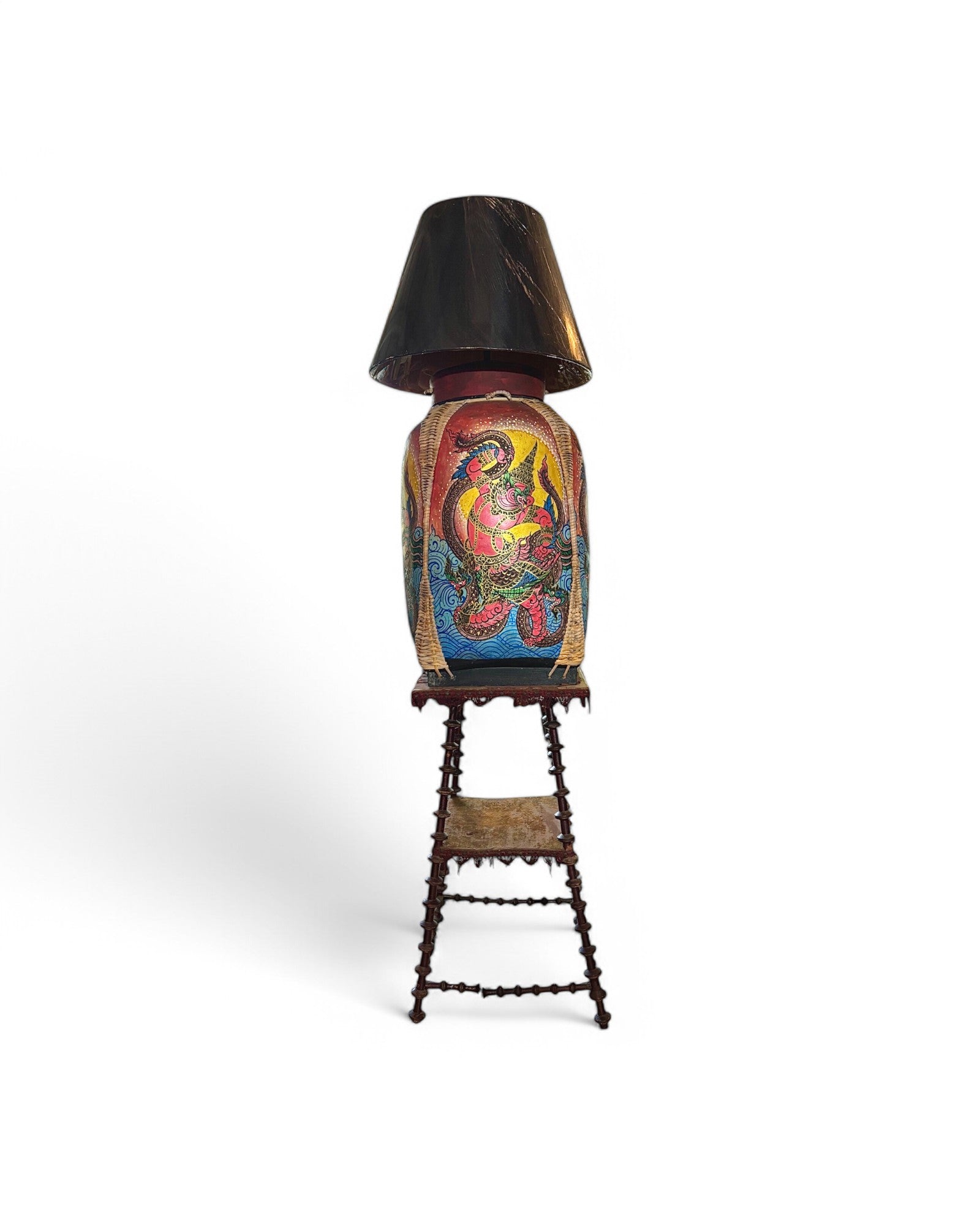 Thai Oriental Hand-painted Singha Lamp Shade