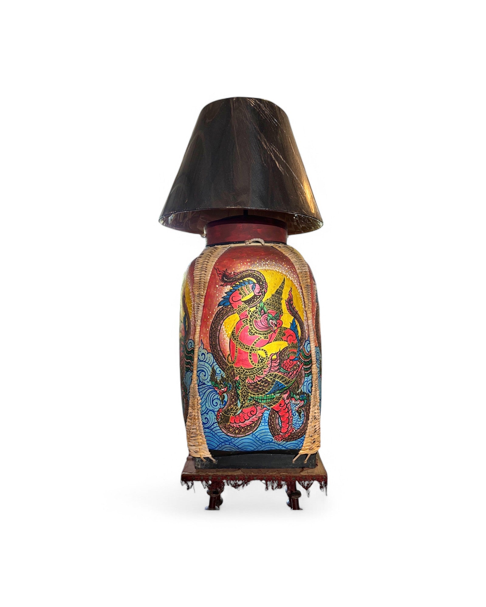 Thai Oriental Hand-painted Singha Lamp Shade
