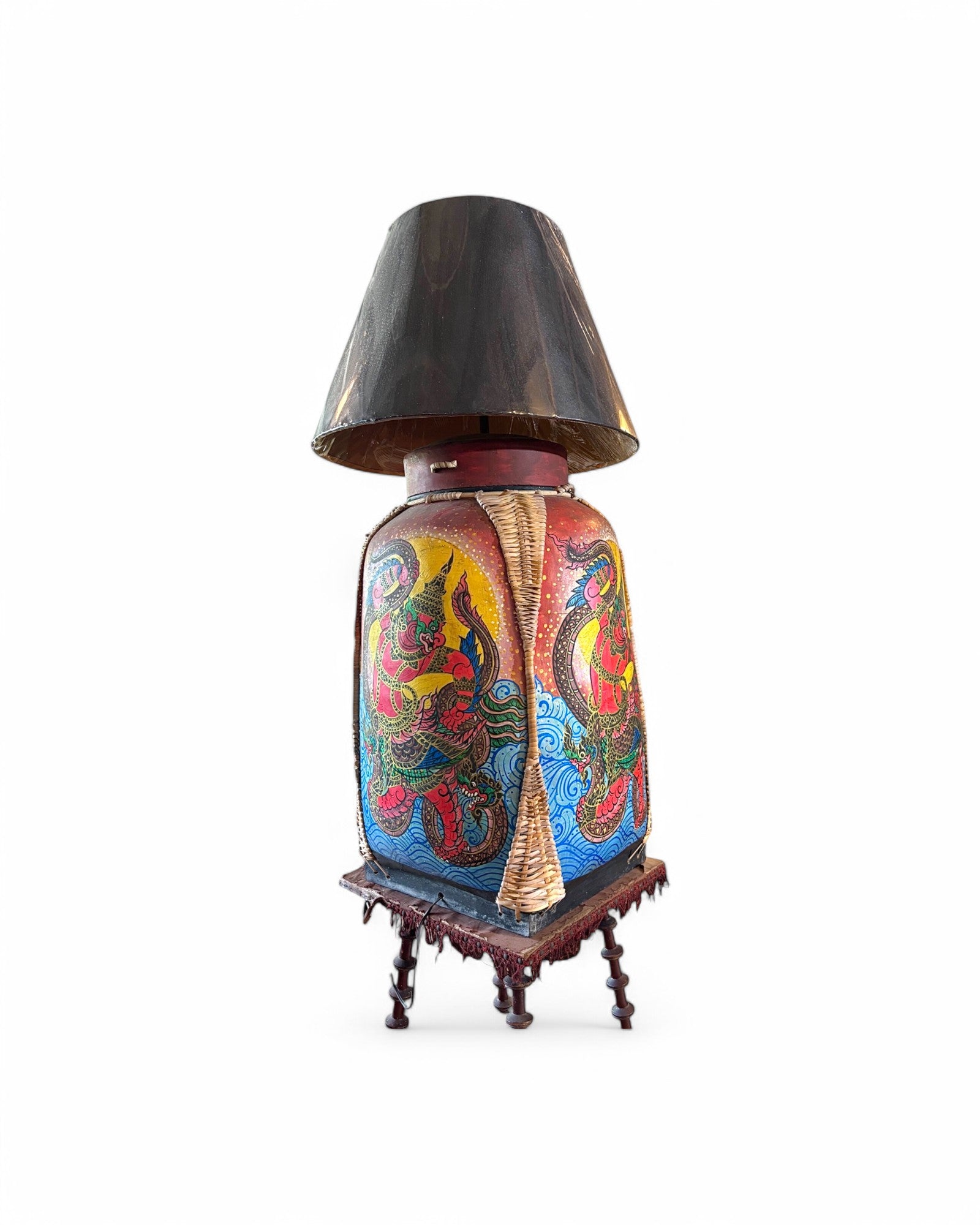 Thai Oriental Hand-painted Singha Lamp Shade