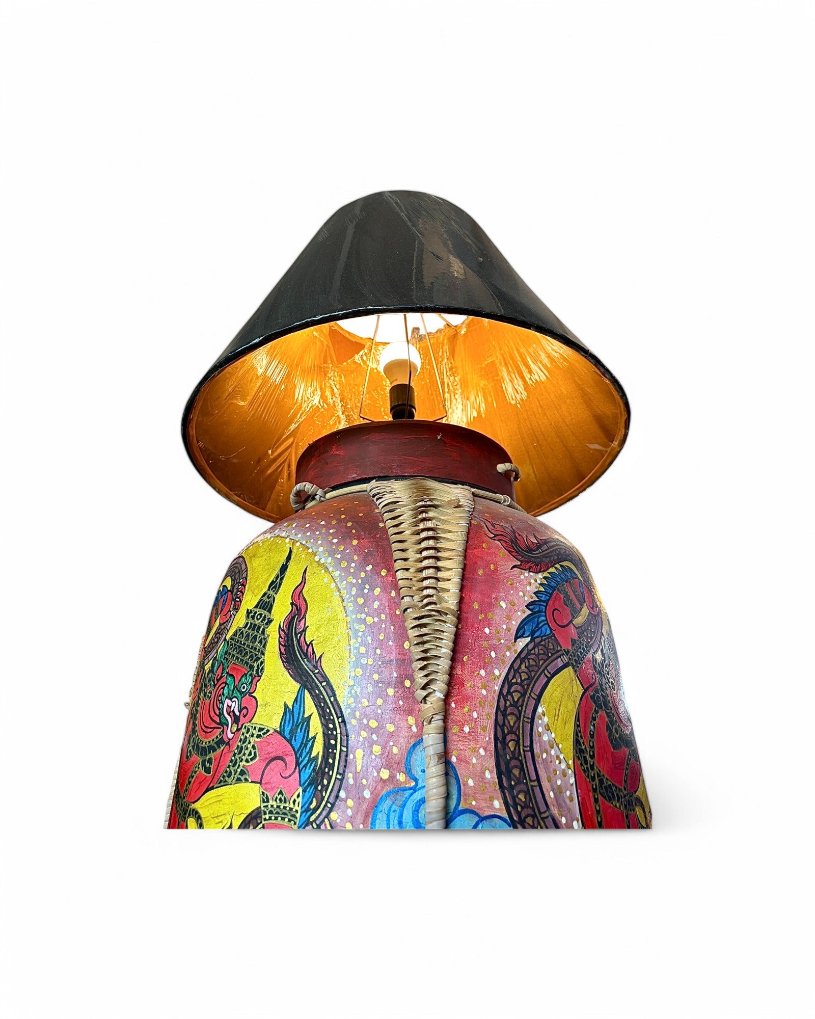 Thai Oriental Hand-painted Singha Lamp Shade
