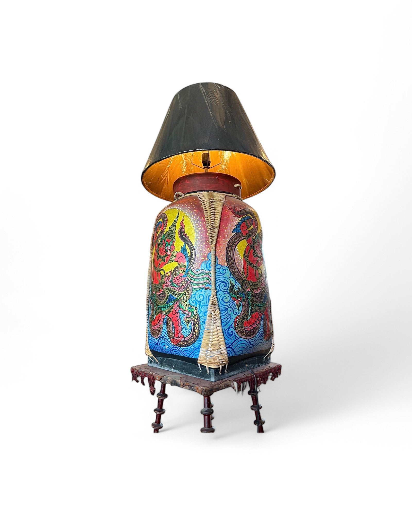 Thai Oriental Hand-painted Singha Lamp Shade