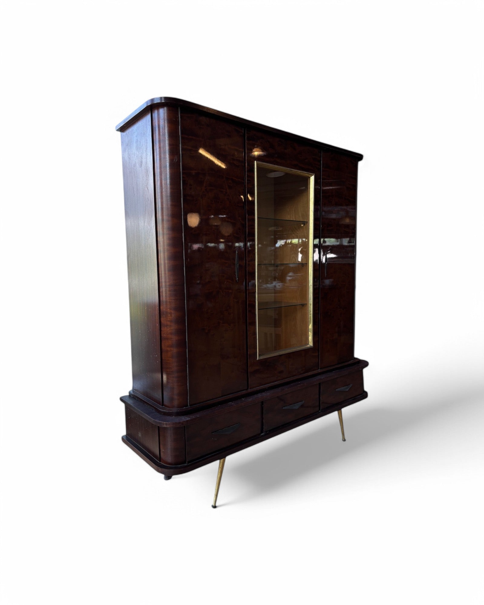 Mid-Century Modern German Lacquered Liquor Cabinet