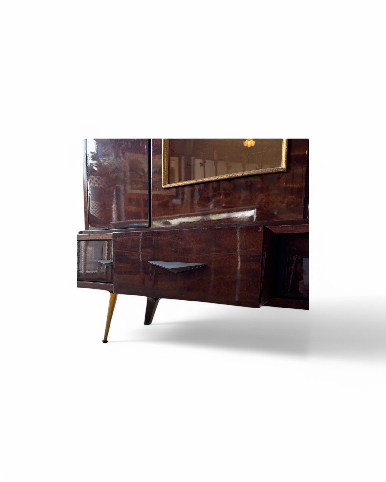 Mid-Century Modern German Lacquered Liquor Cabinet