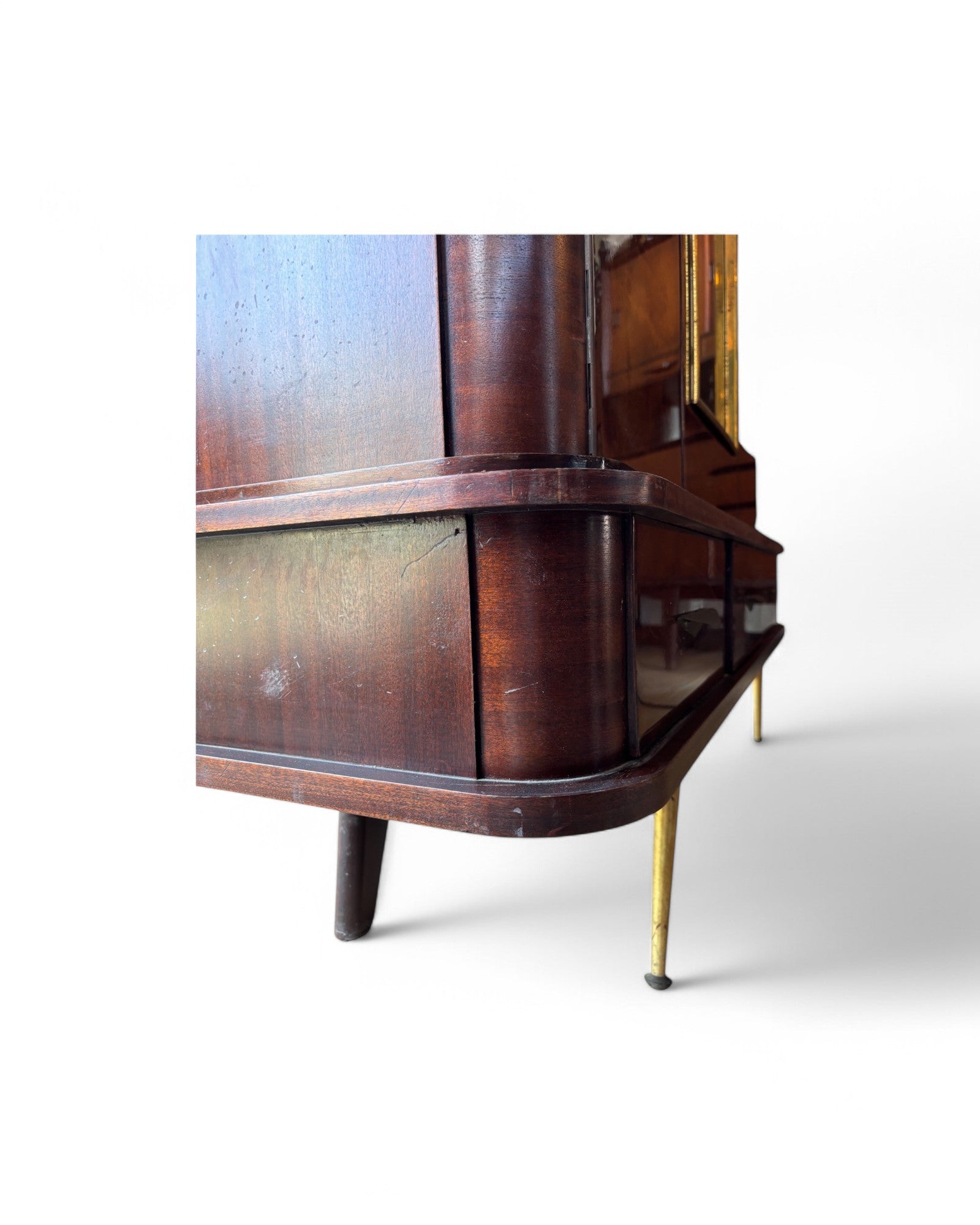 Mid-Century Modern German Lacquered Liquor Cabinet