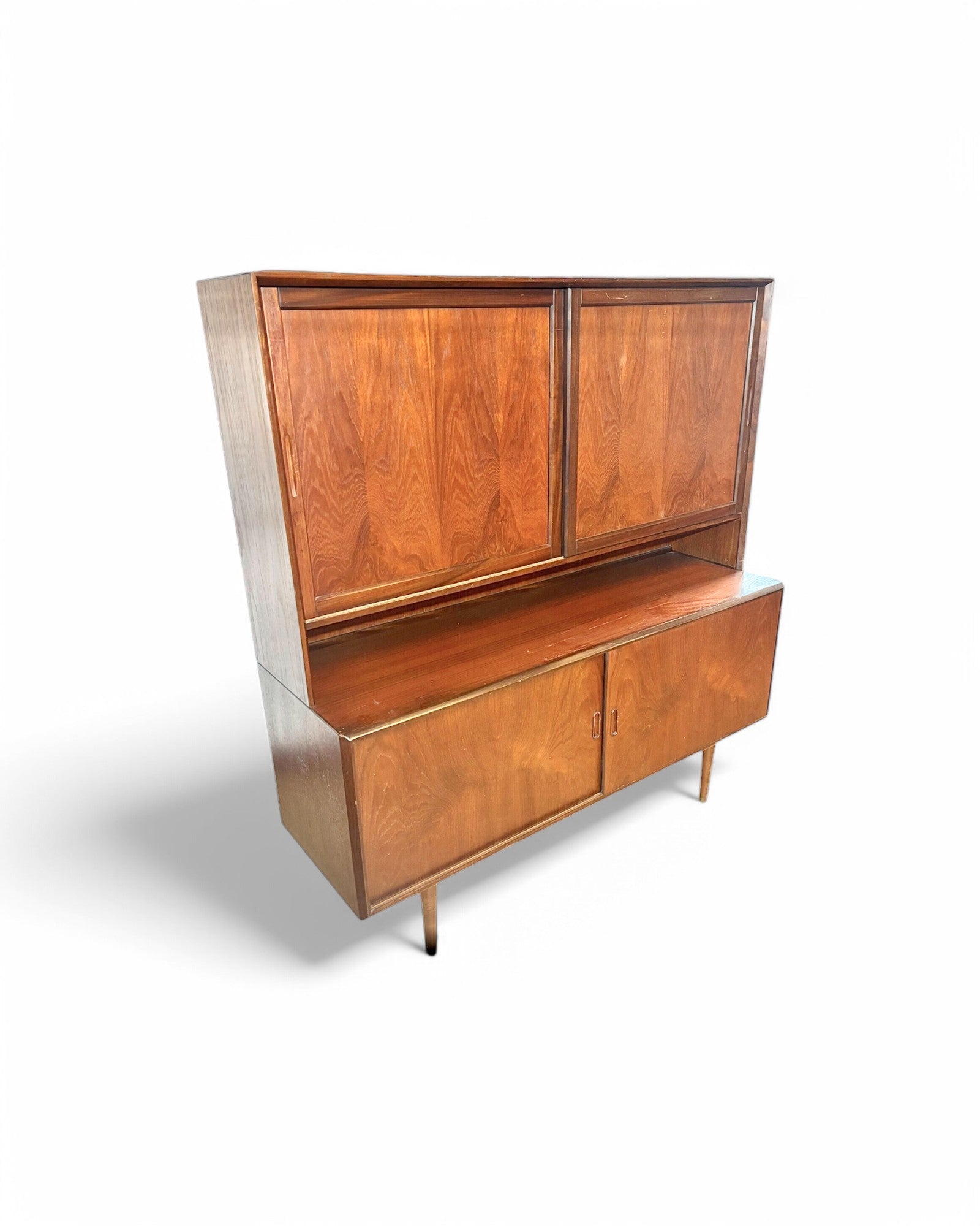 Dark Walnut Art Deco Wood Cabinet England "Matte"