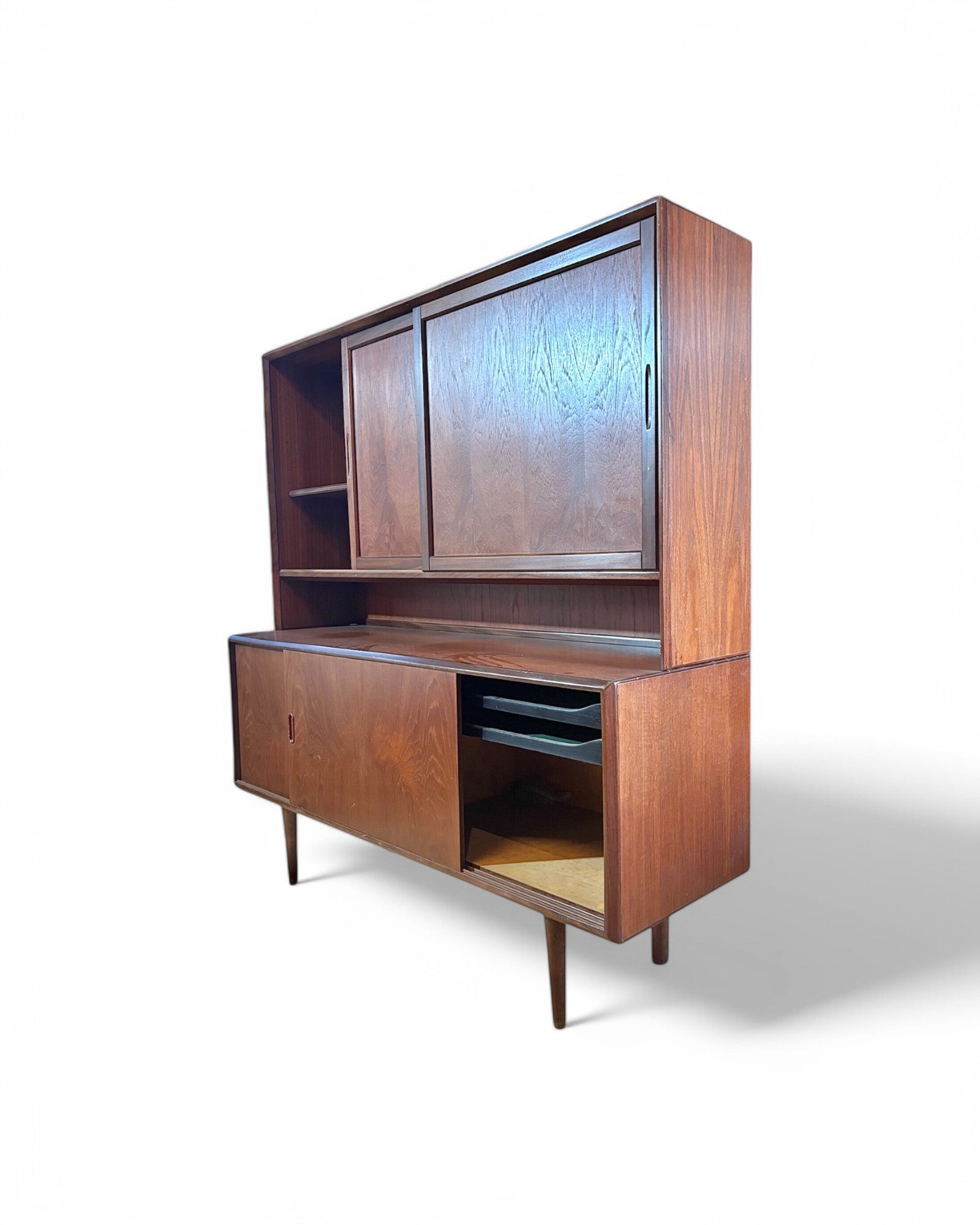 Dark Walnut Art Deco Wood Cabinet England "Matte"