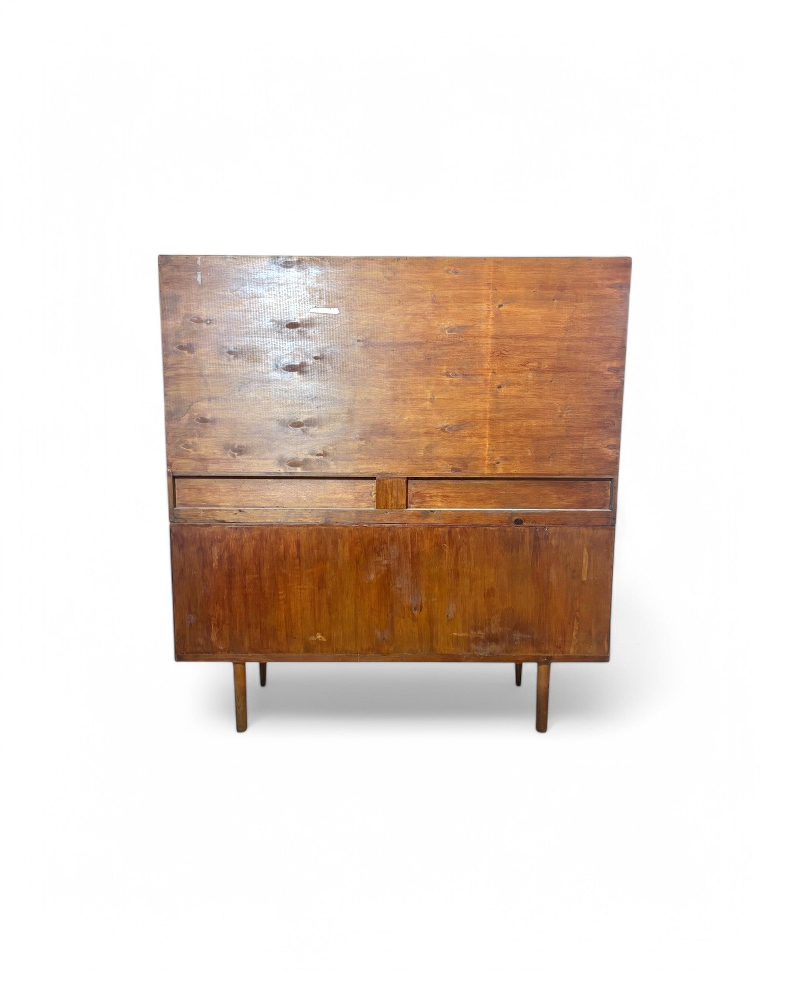 Dark Walnut Art Deco Wood Cabinet England "Matte"