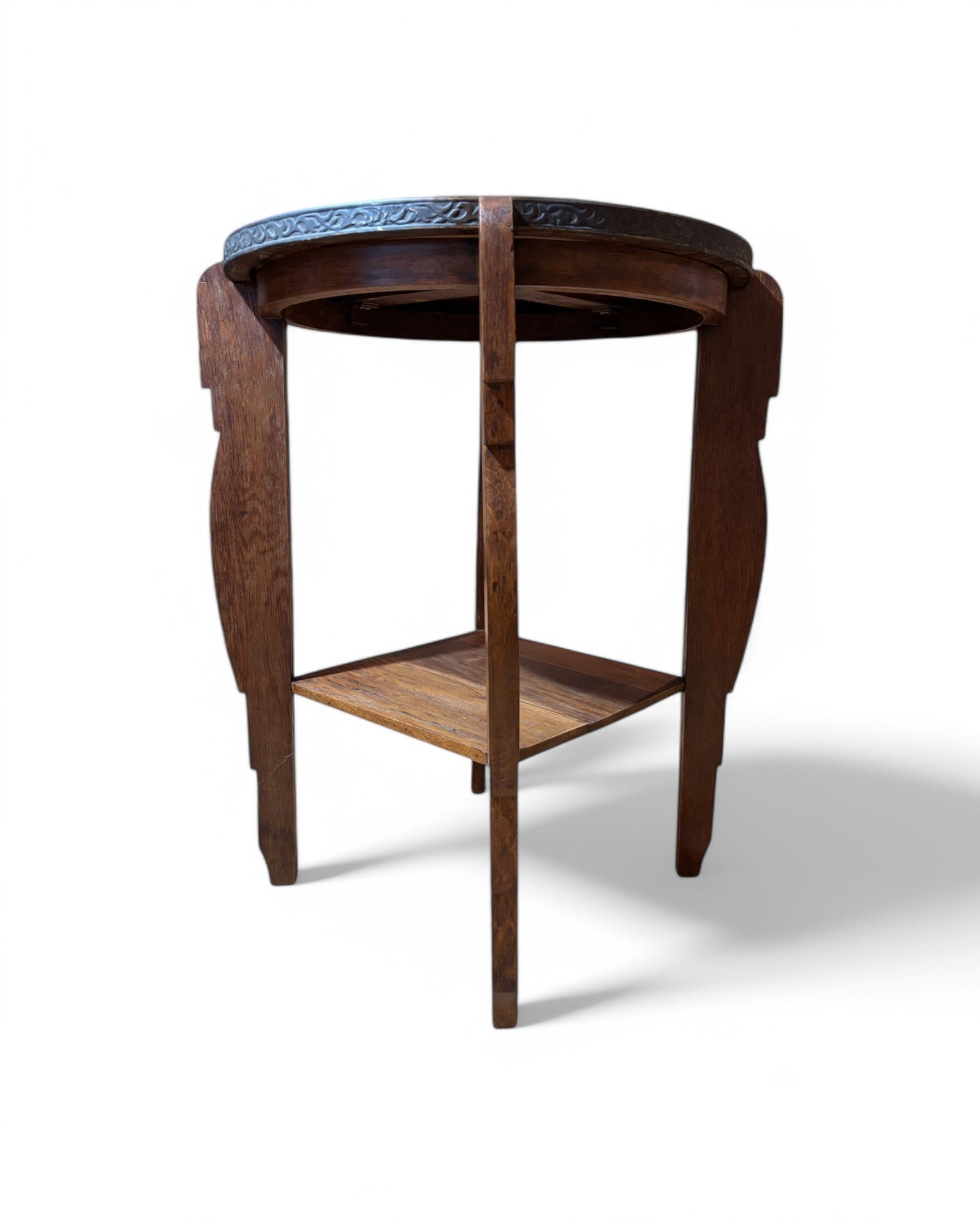 Antique Brass Etched Mongolian Side Table