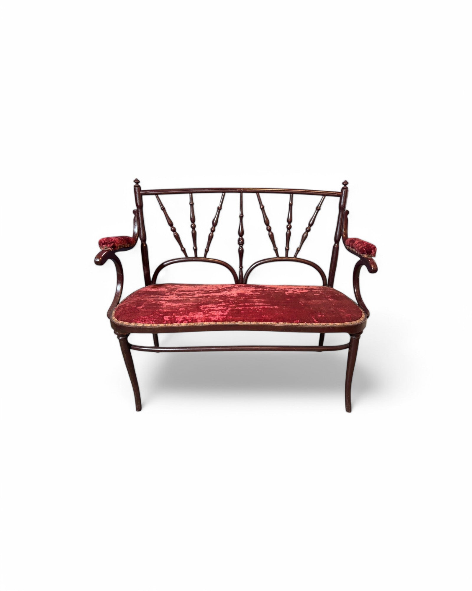 Set of 5 Wooden Ruby Wicker Indo Chine Sofa