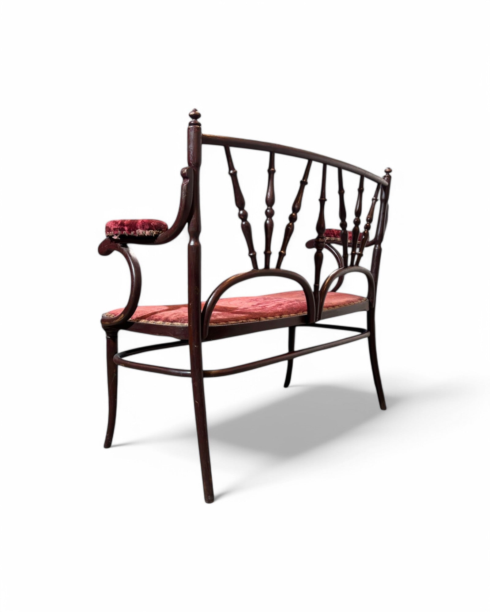 Set of 5 Wooden Ruby Wicker Indo Chine Sofa