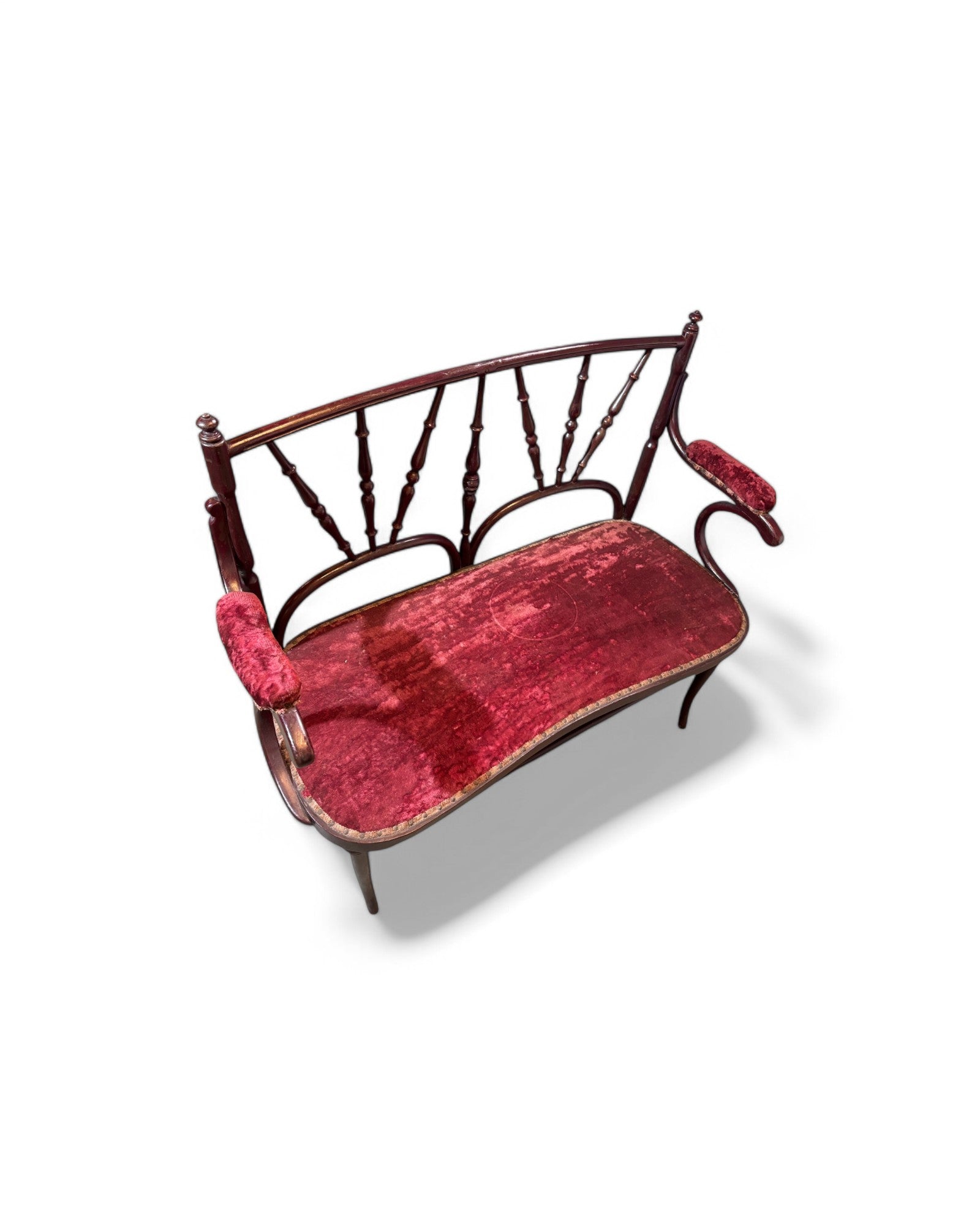 Set of 5 Wooden Ruby Wicker Indo Chine Sofa