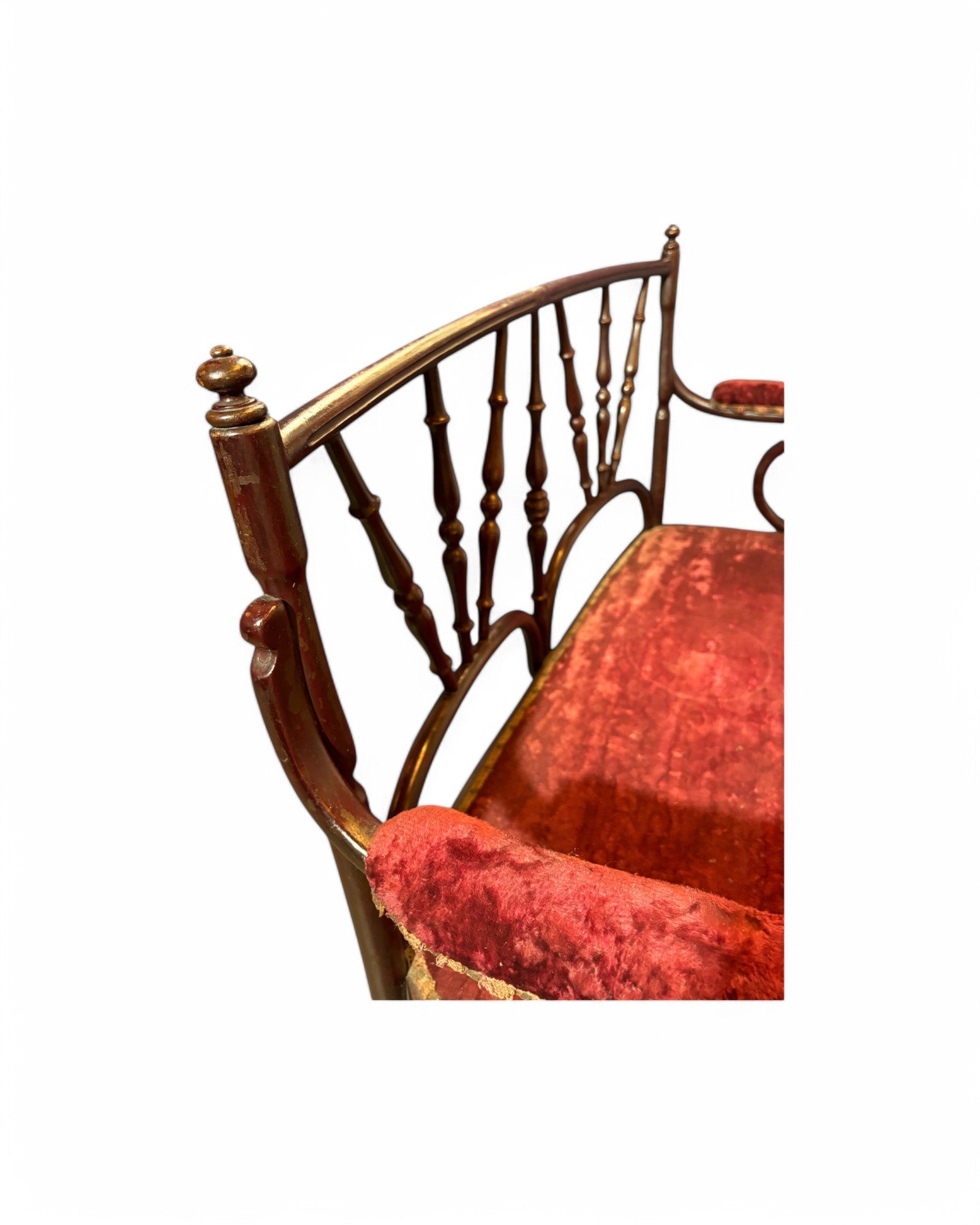 Set of 5 Wooden Ruby Wicker Indo Chine Sofa