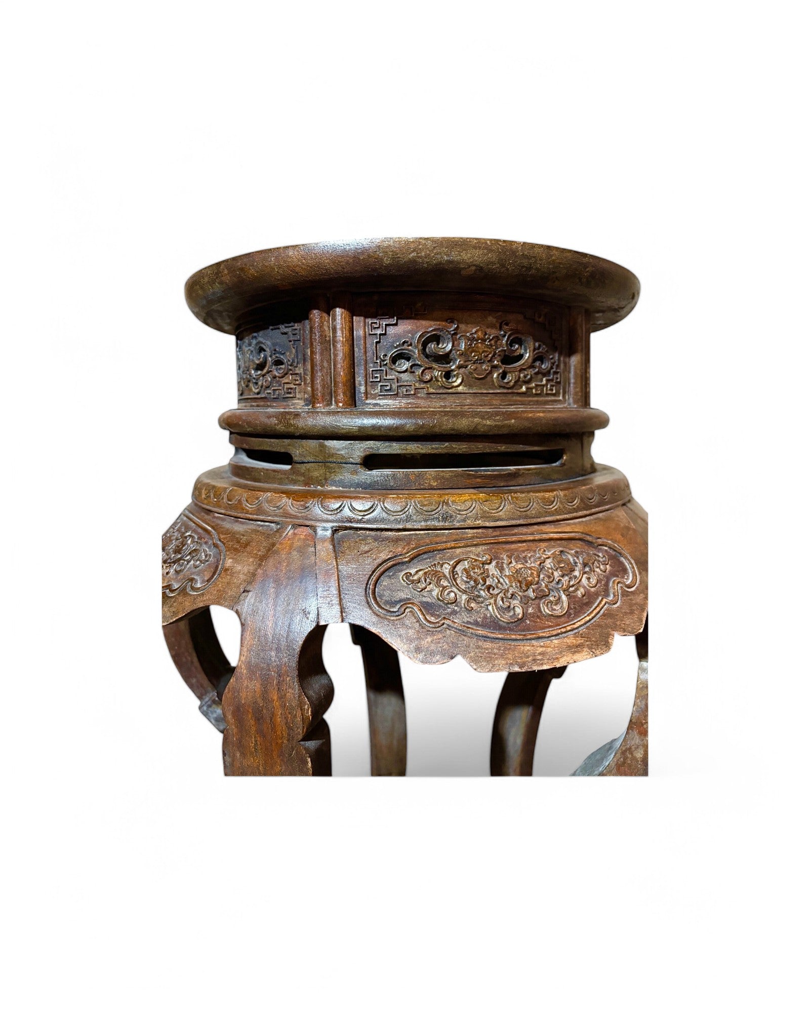 Sino-Chinese Carved Pedestal Stand