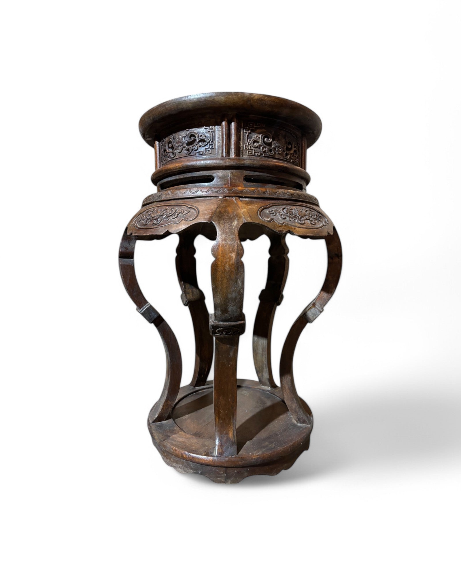 Sino-Chinese Carved Pedestal Stand