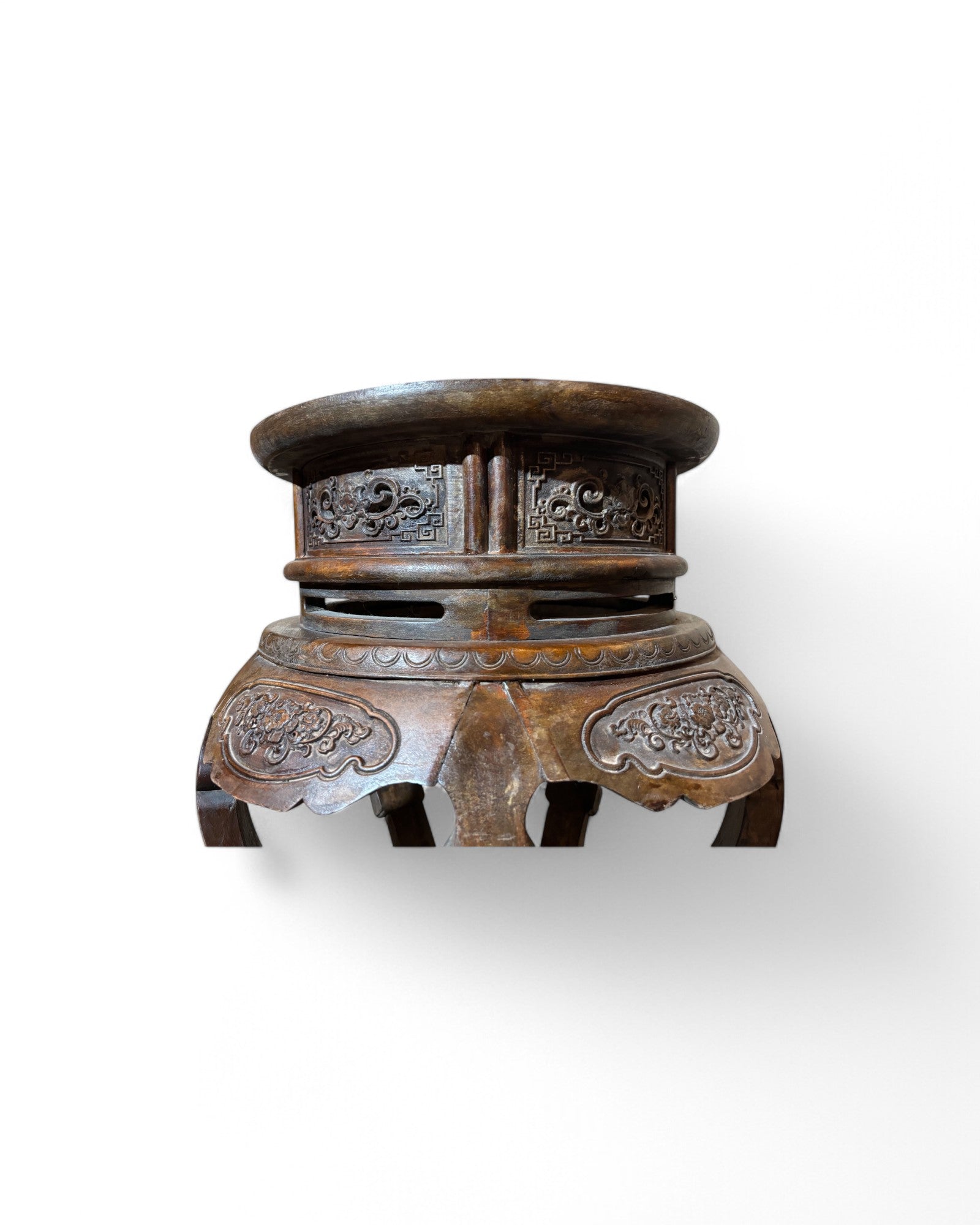 Sino-Chinese Carved Pedestal Stand