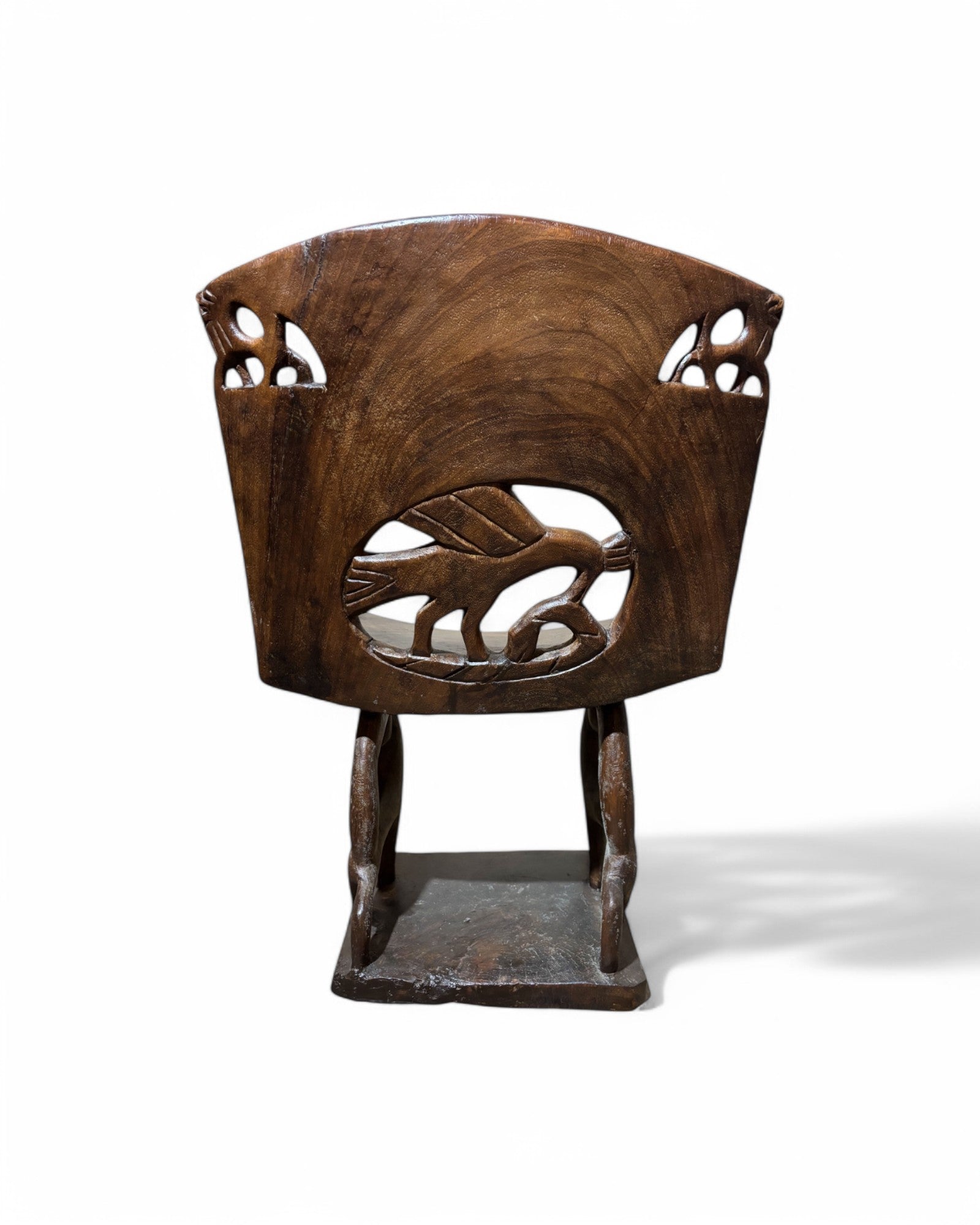 African Tigress Wood Throne