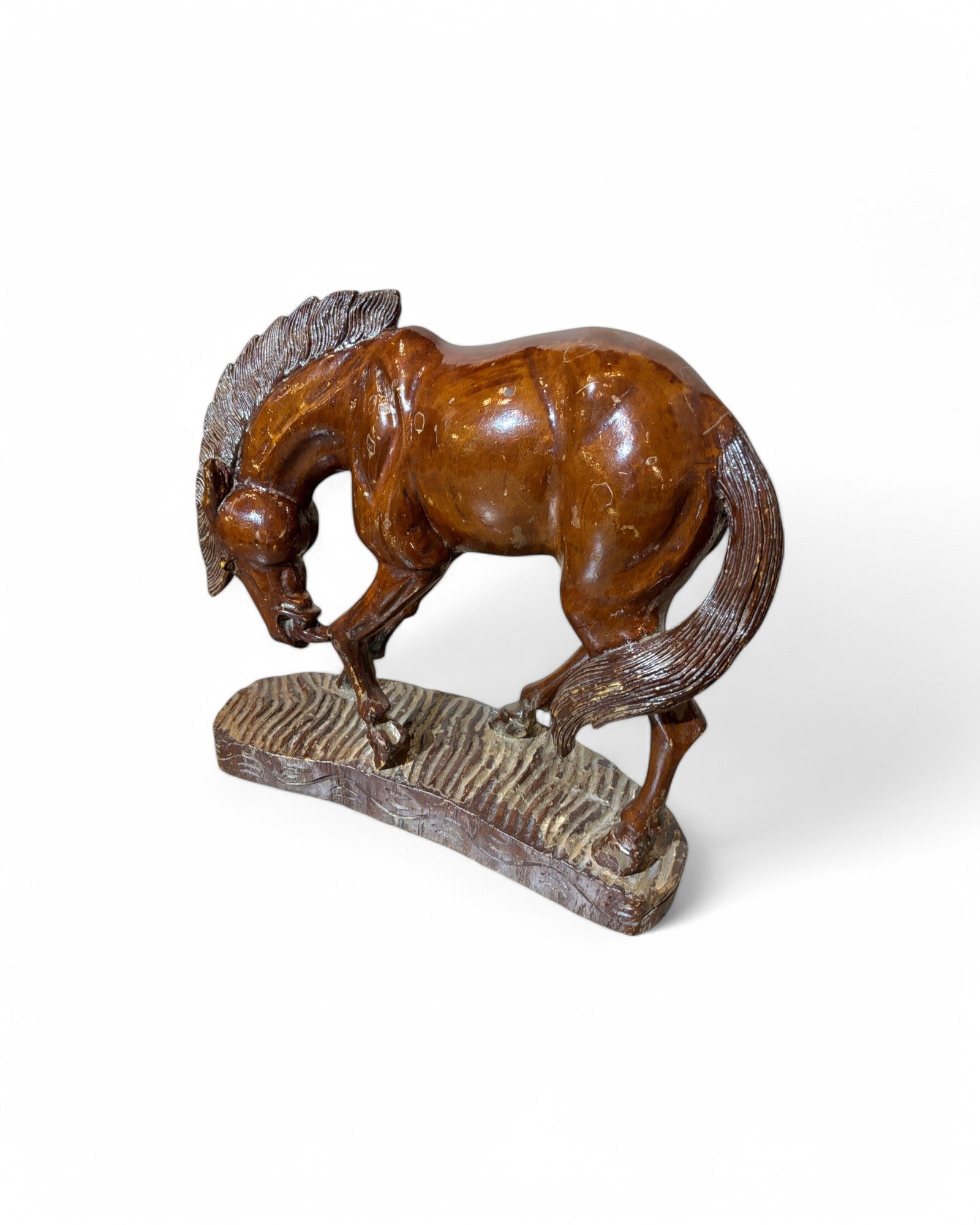Mighty Horse, Laquered Oriental Wood Sculpture
