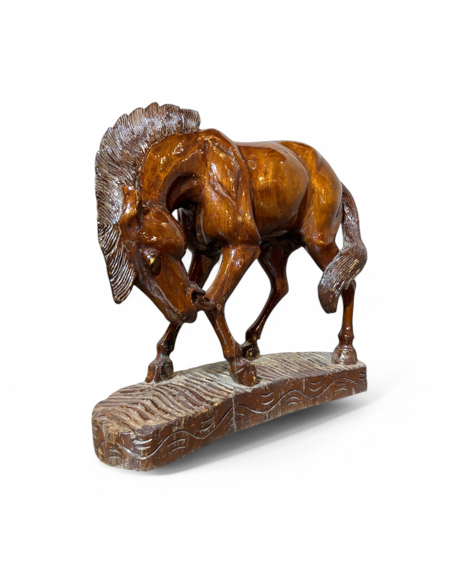 Mighty Horse, Laquered Oriental Wood Sculpture