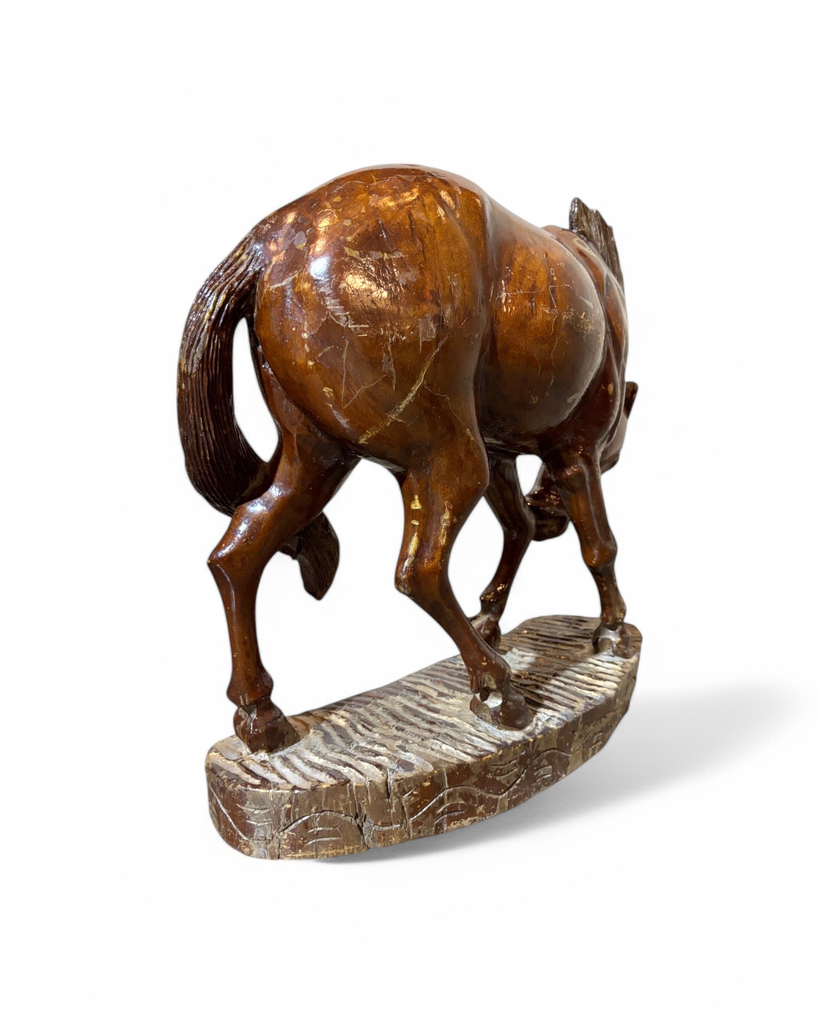 Mighty Horse, Laquered Oriental Wood Sculpture