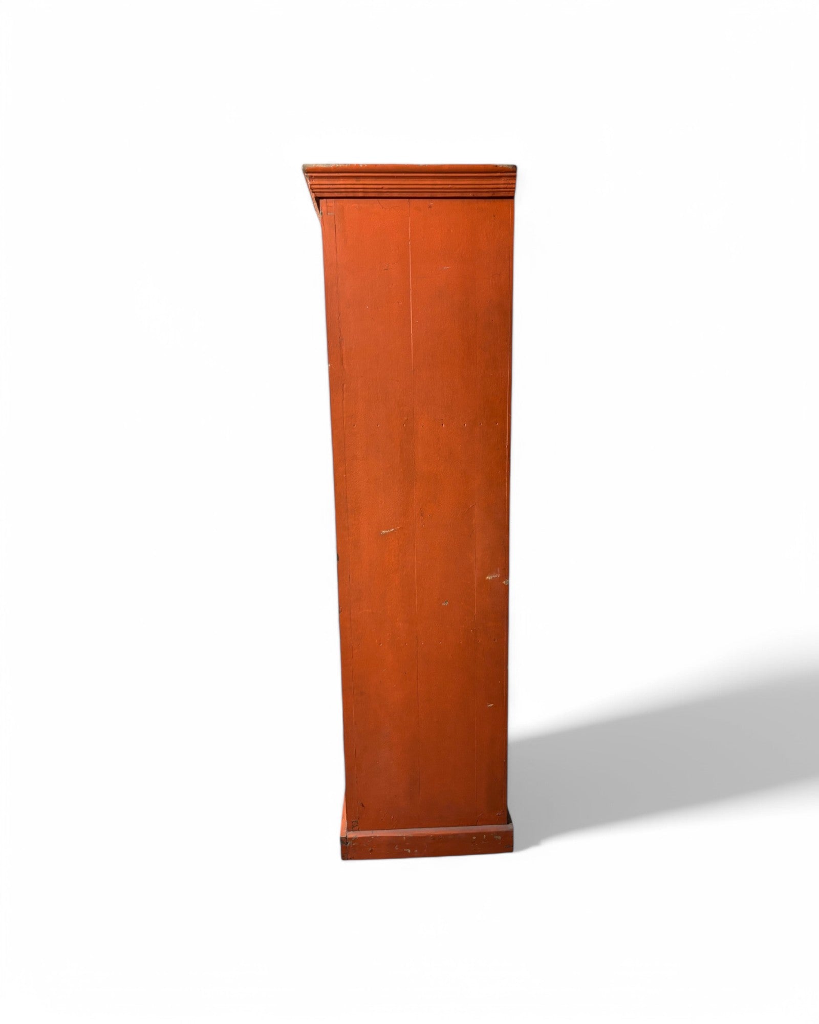 Vintage Orange Armoire Wooden Dresser