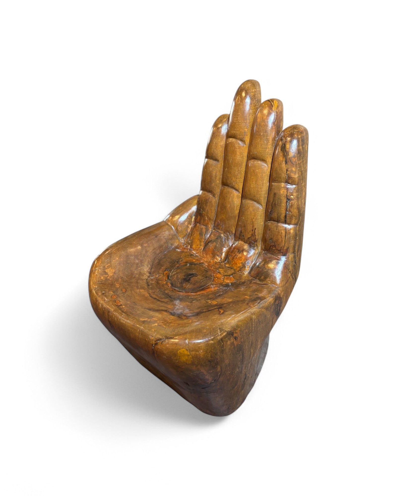 Siamese Carved Wooden Hand Throne Chair