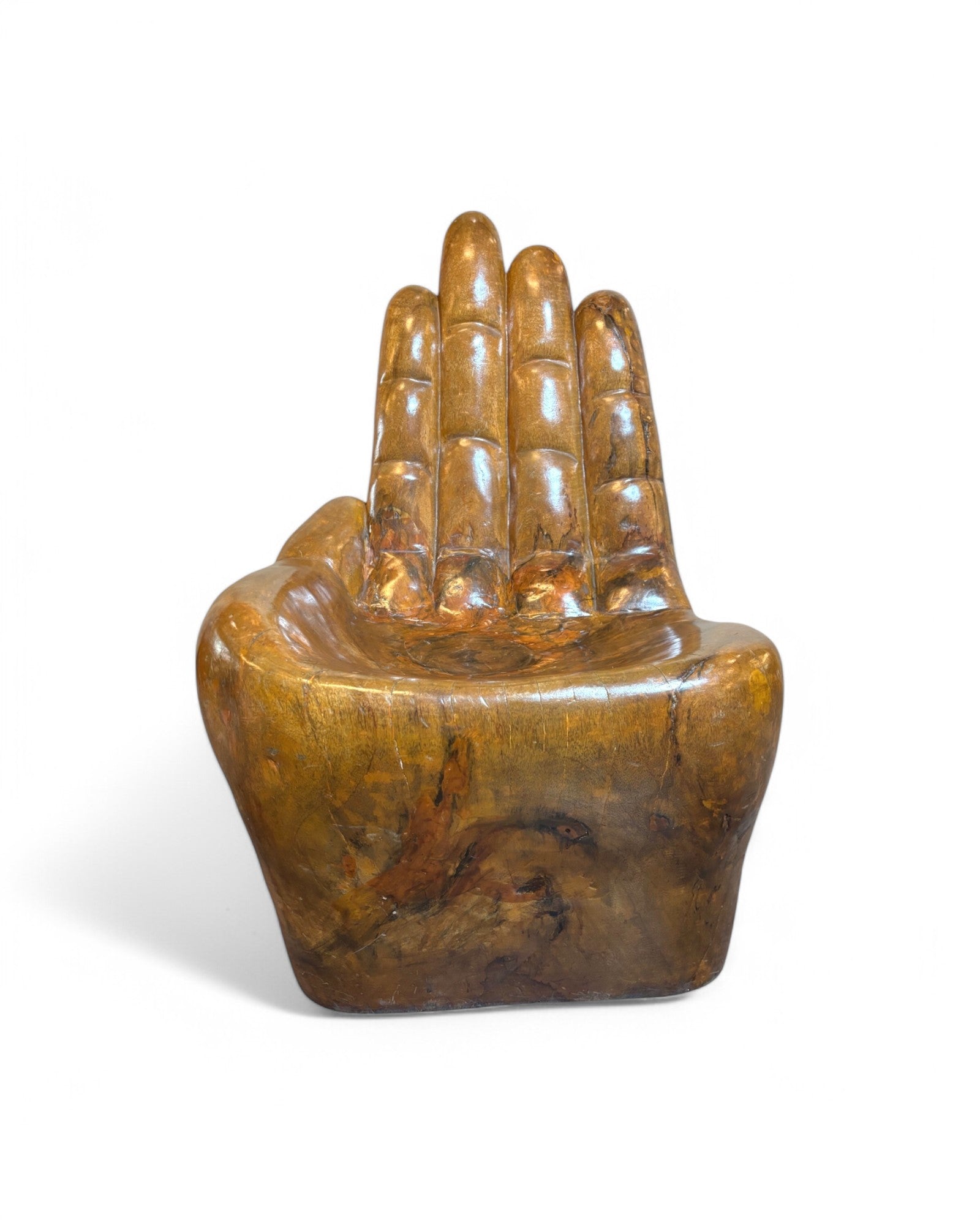Siamese Carved Wooden Hand Throne Chair