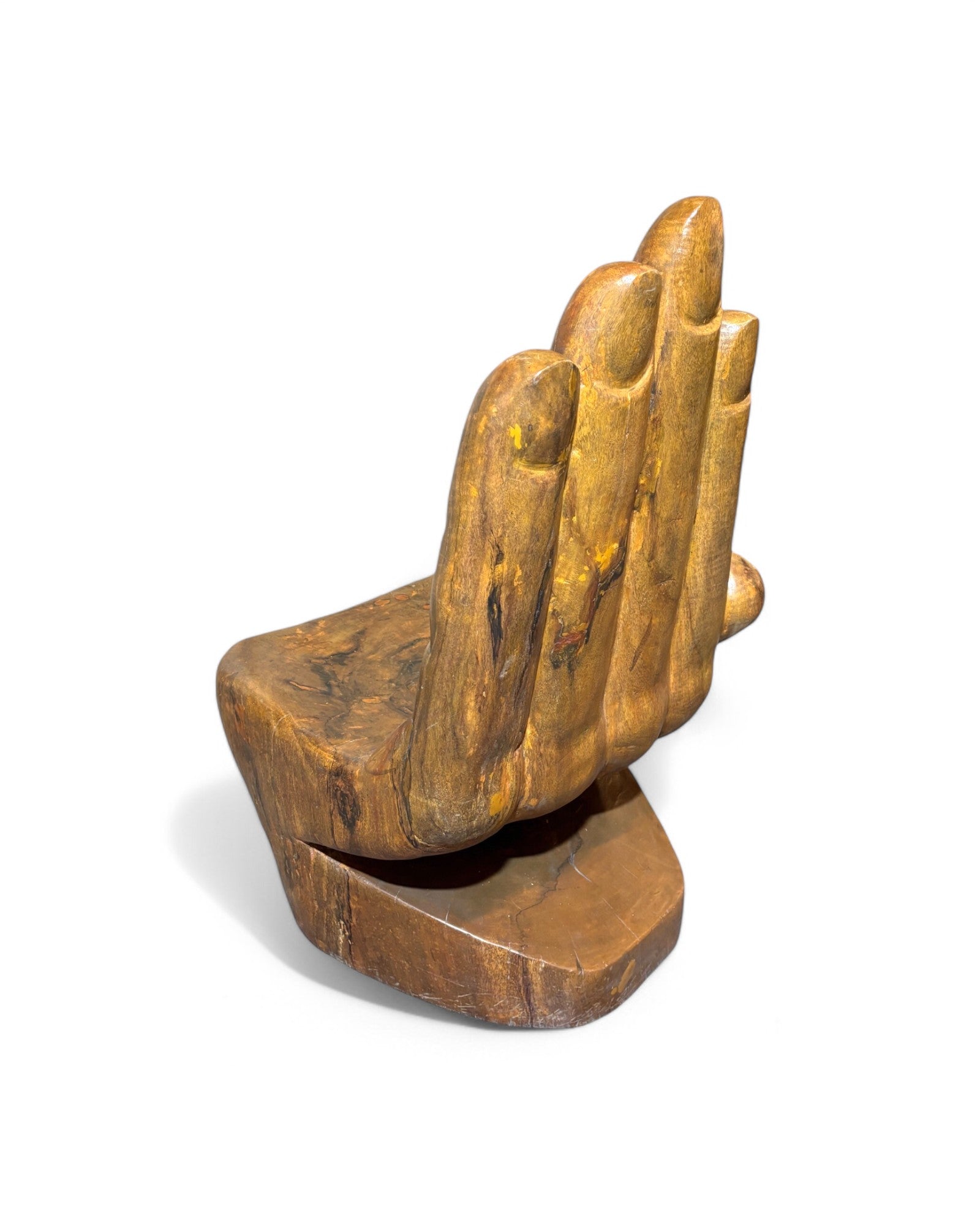 Siamese Carved Wooden Hand Throne Chair