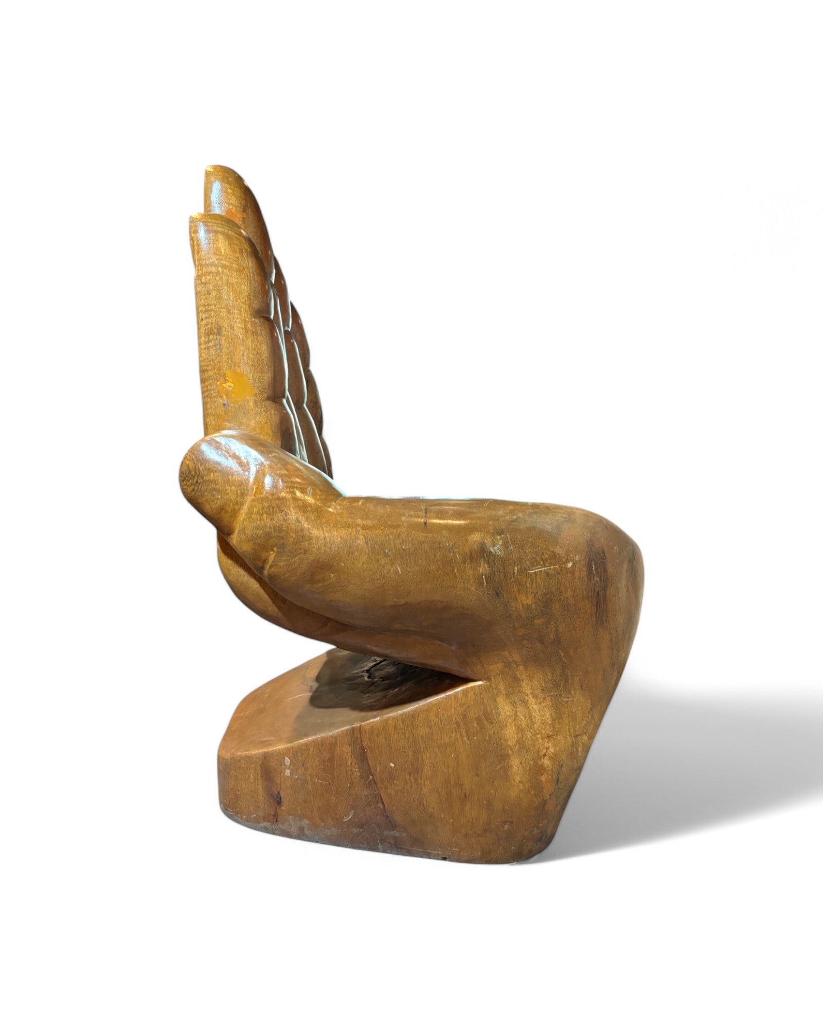 Siamese Carved Wooden Hand Throne Chair