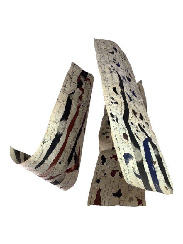 Nebula Abstract Ink Scroll on Washi Paper - by Shigeno Sawada Set of 3 - Surround Living - 2