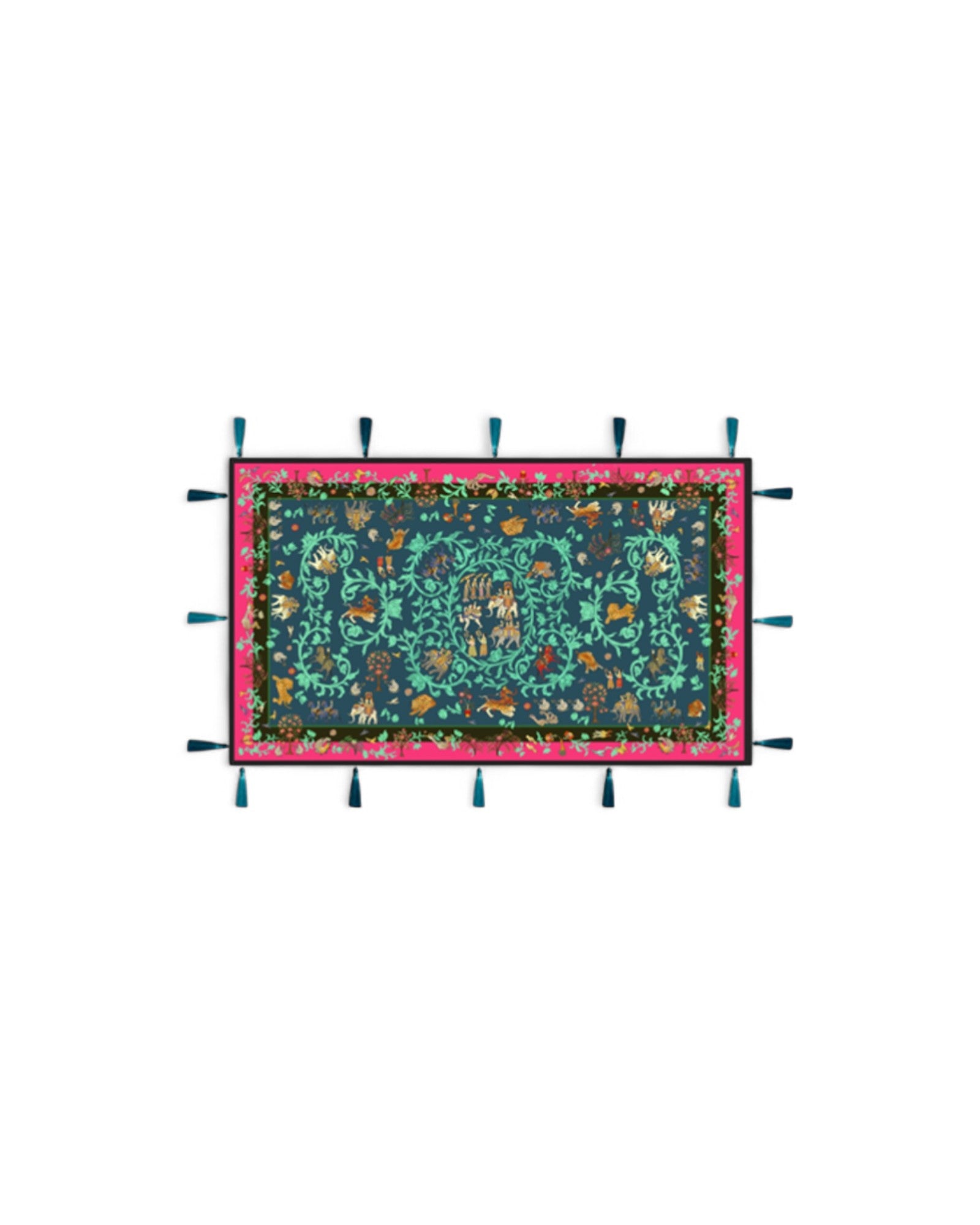 Fleece Throw with Thai Fairy Tales Print – Elephant & Tiger