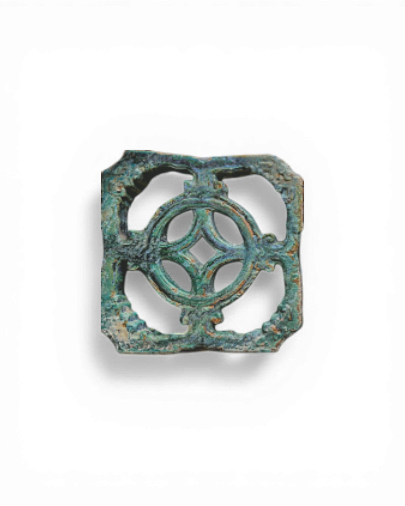 Chinese Ceramic Lattice Window Insert, c. 1870s