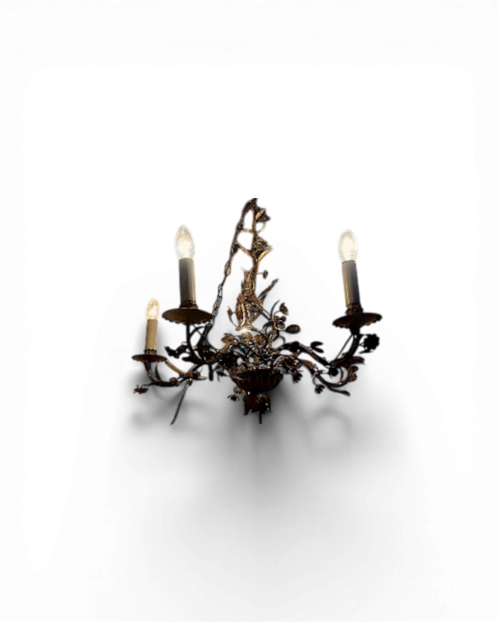 French Rococo Style Three-Light Wall Sconce