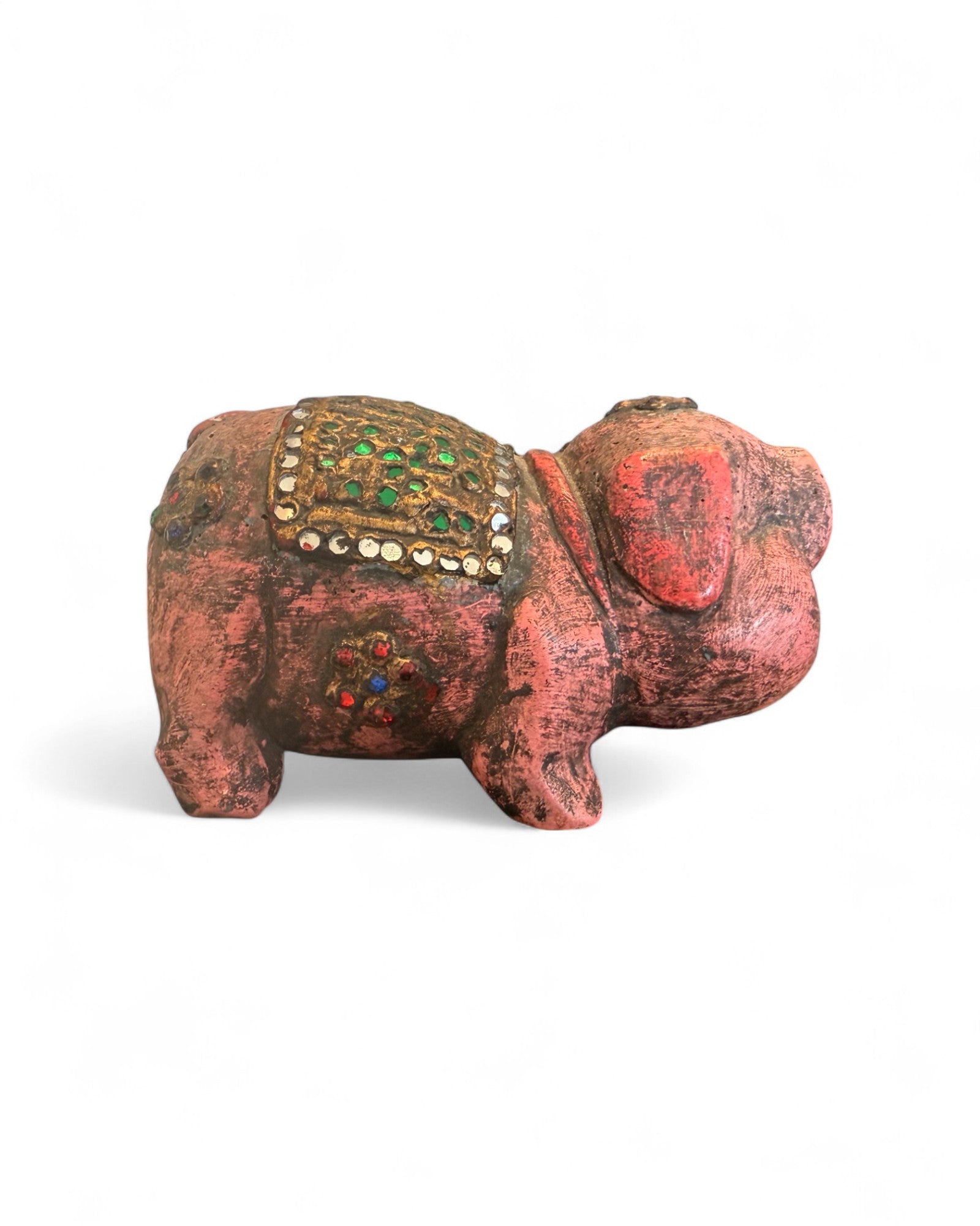 Good Luck Hand Embroidered Pig Sculptures - Set of 2