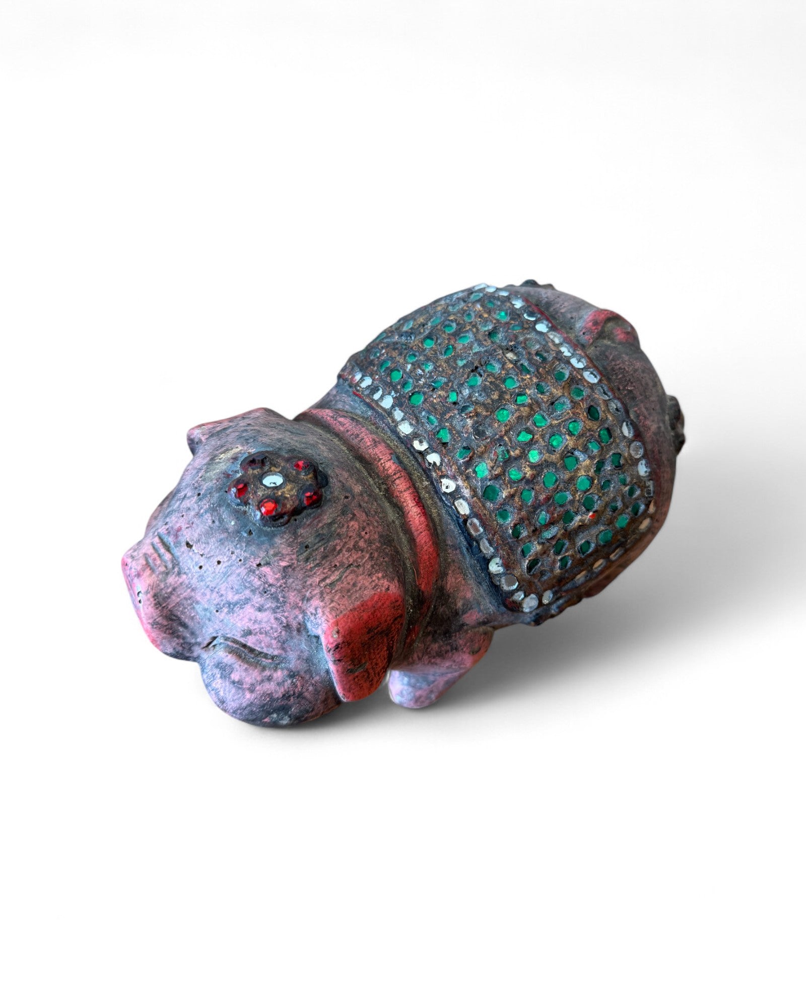 Good Luck Hand Embroidered Pig Sculptures - Set of 2