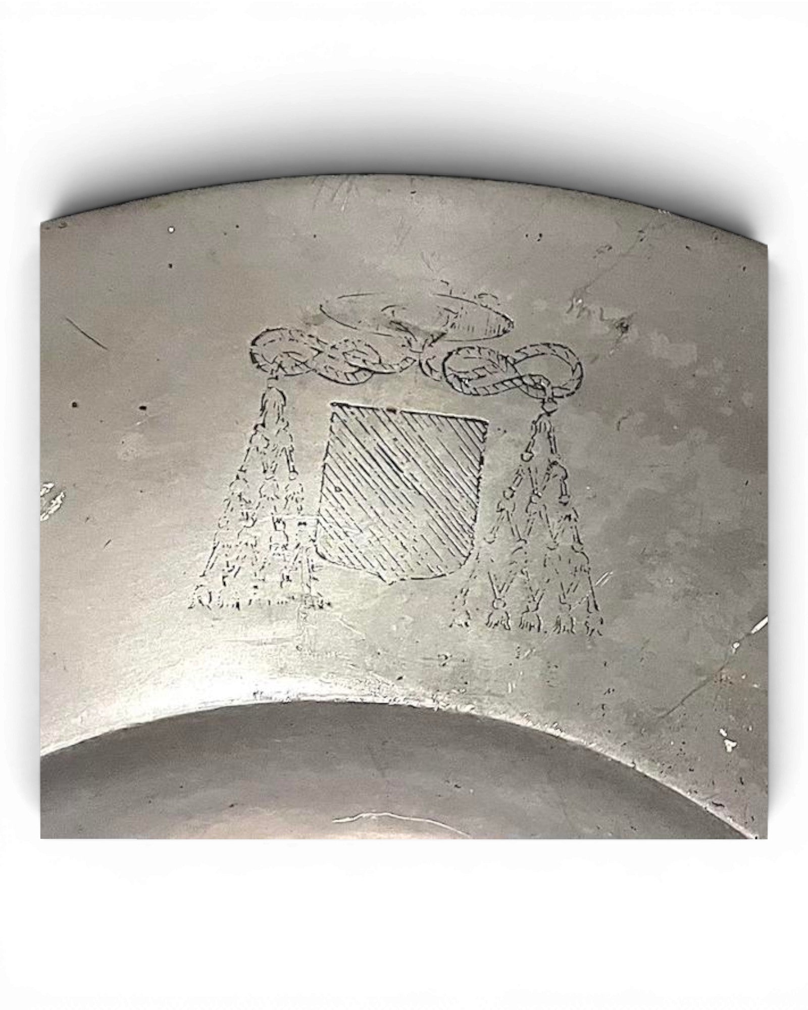 Large Pewter Charger Tray, England, 19th Century (38cm) - B&P London Makers Mark