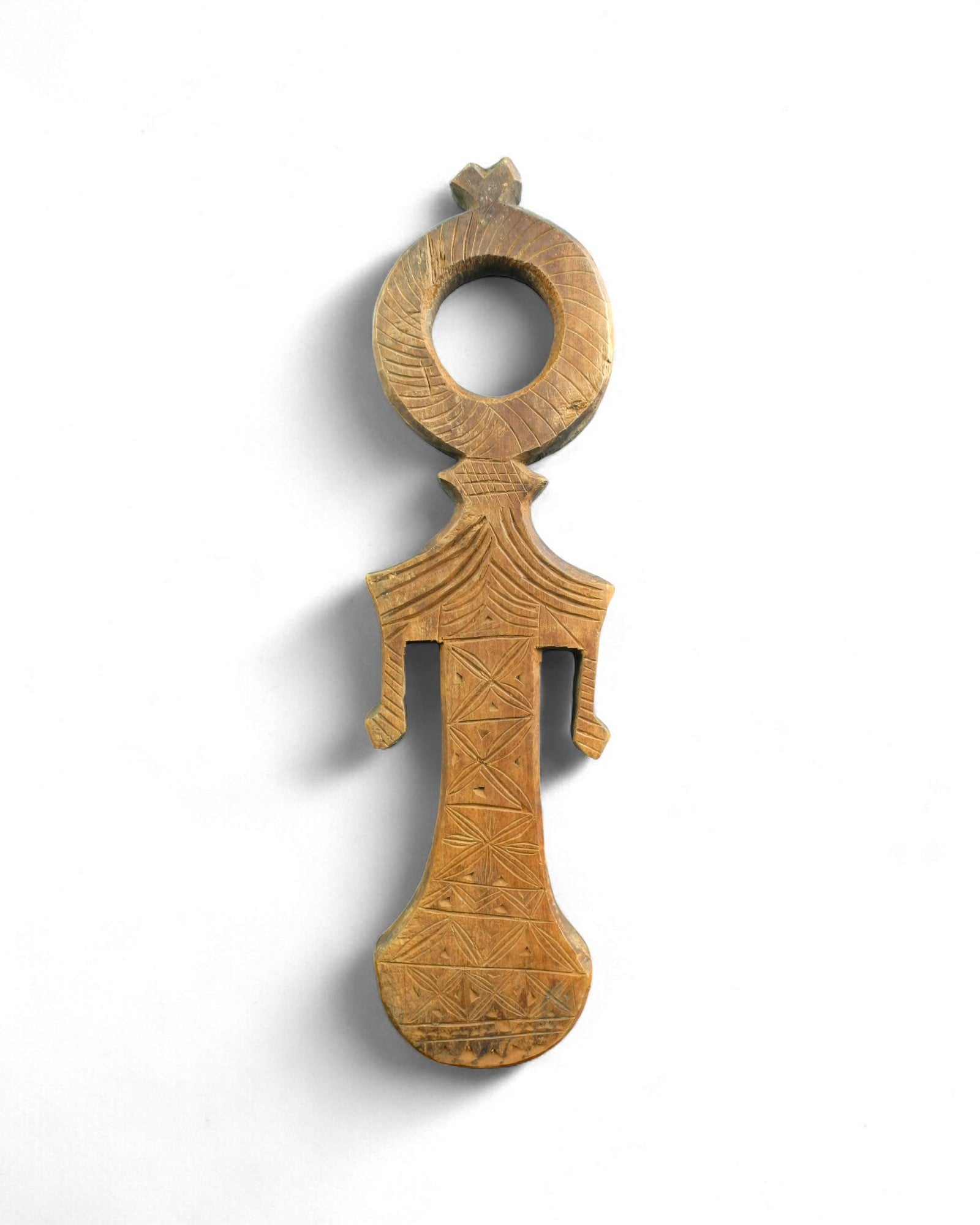 Human-Shaped Wooden Churn Handle (Swat Valley)