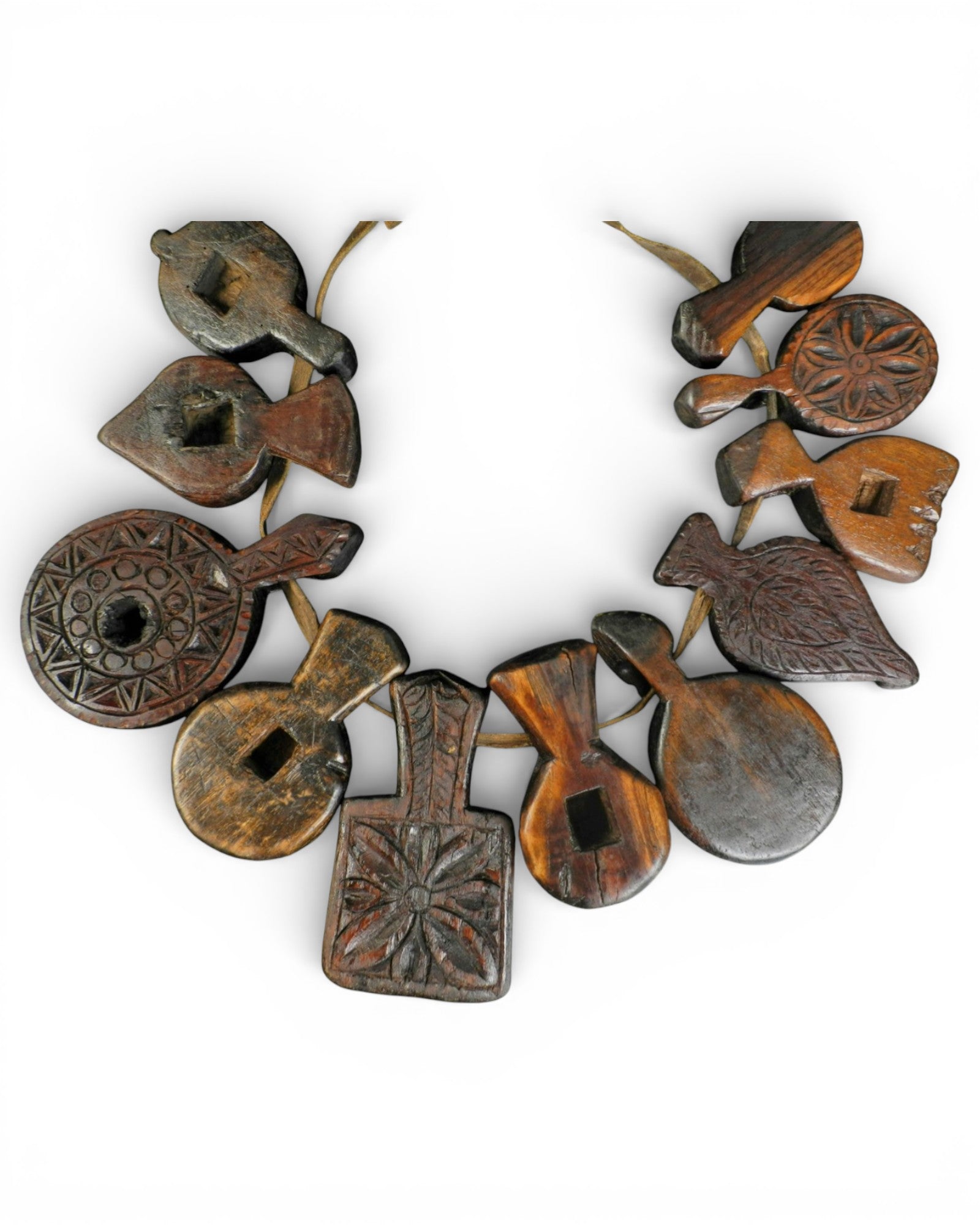 Antique Wooden Amulet Necklace - Surround Living - 3