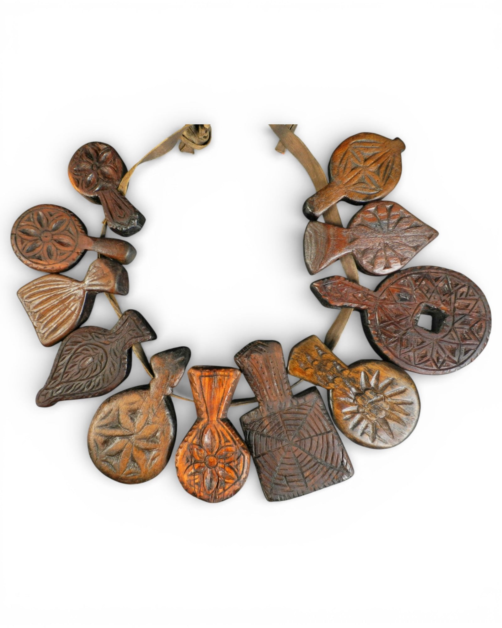 Antique Wooden Amulet Necklace - Surround Living - 5