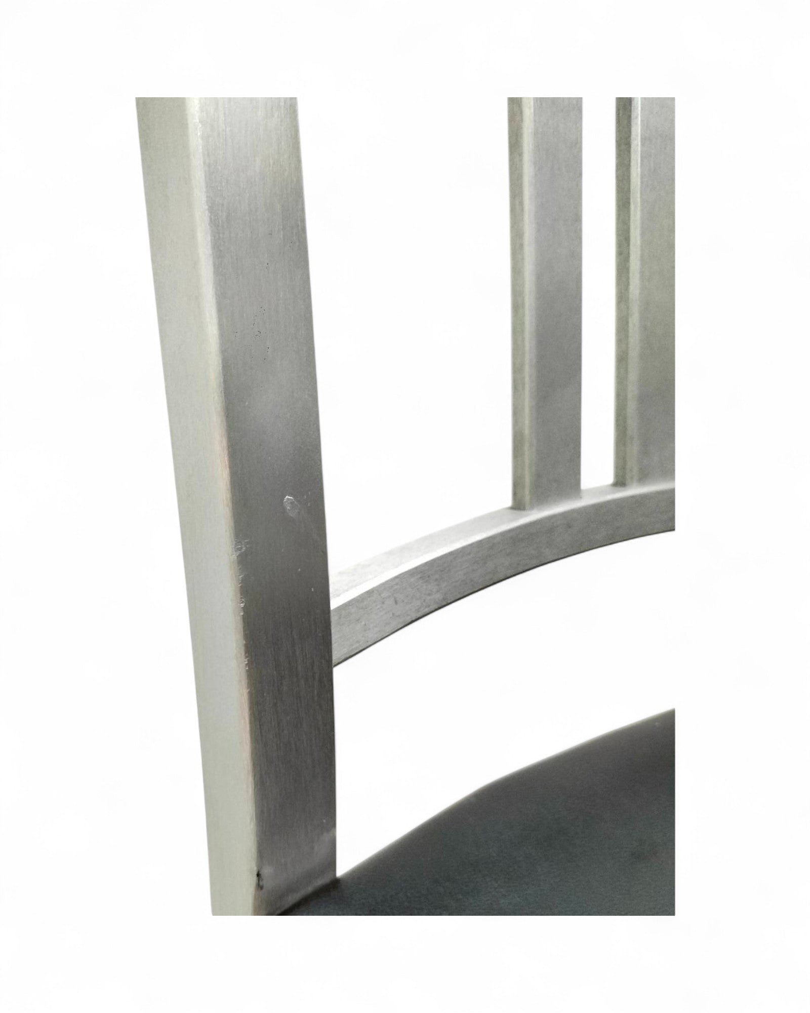Emeco Navy Bar Stools 1006 with Black Pads in Brushed Aluminum - Original