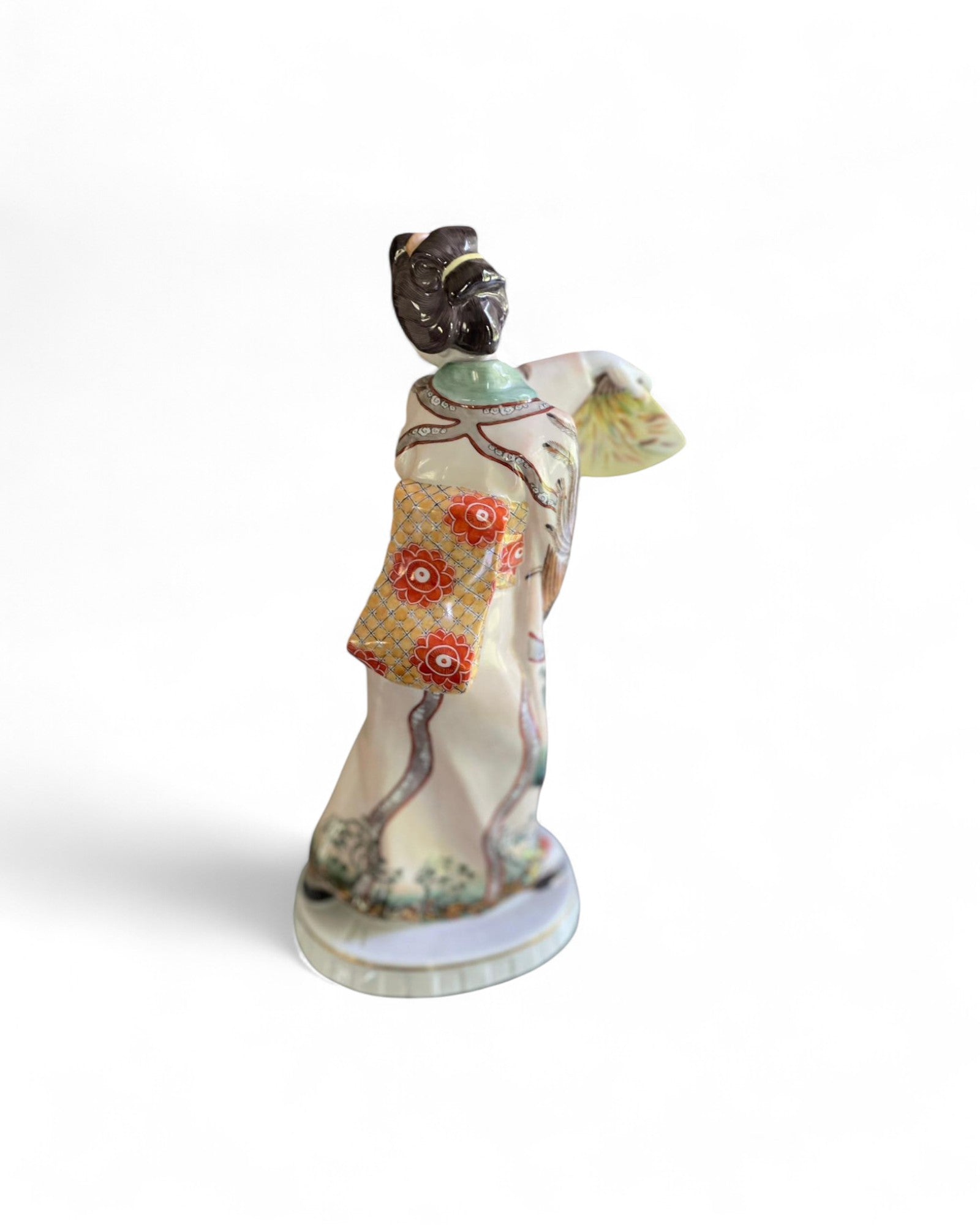 Japanese Woman with Fan – Alfred Otto König with Makers Mark