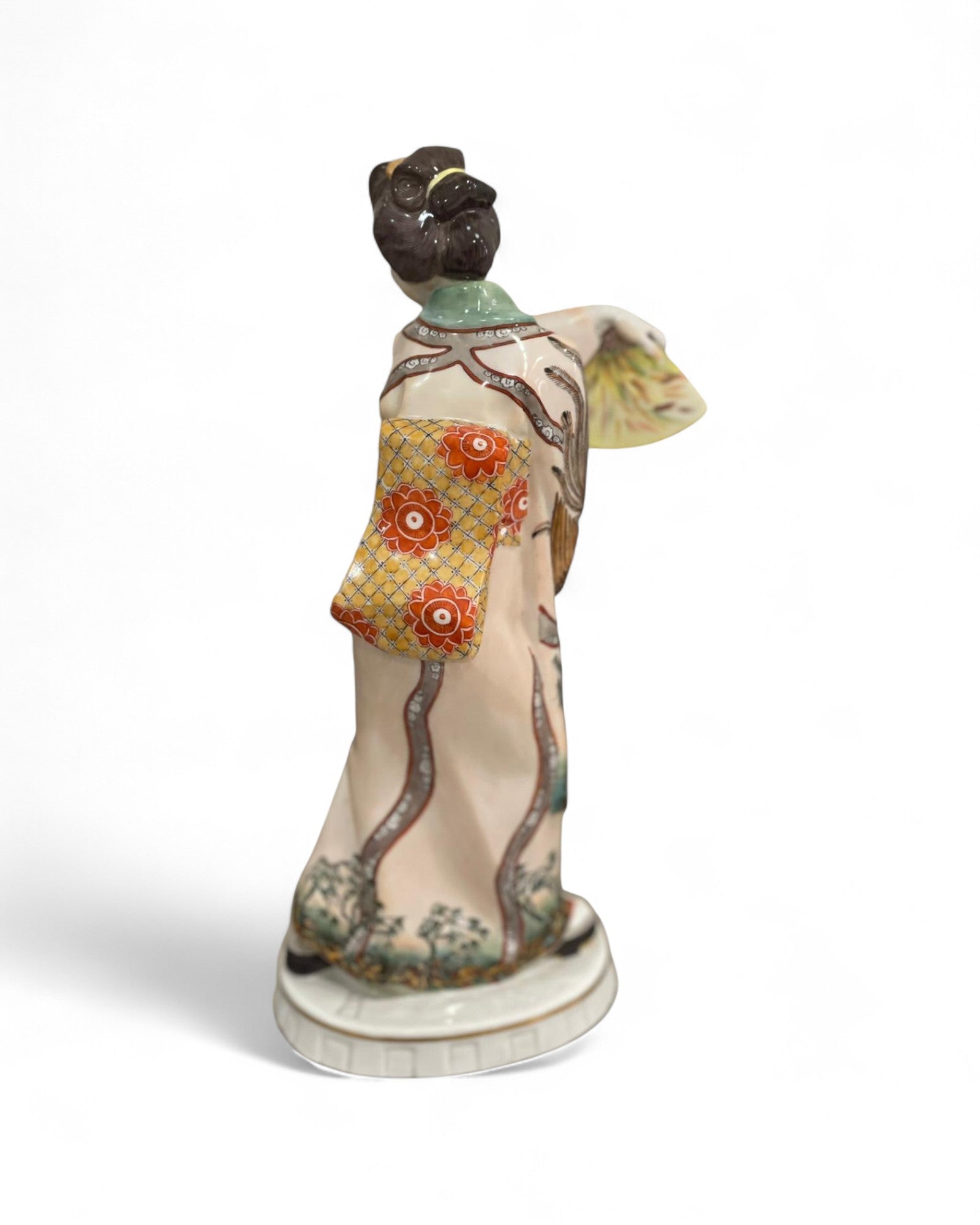 Japanese Woman with Fan – Alfred Otto König with Makers Mark